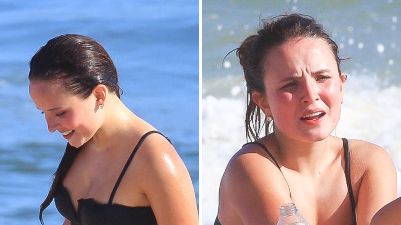 De biquíni cavadíssimo, Larissa Manoela é flagrada exibindo seu corpão em praia no Rio