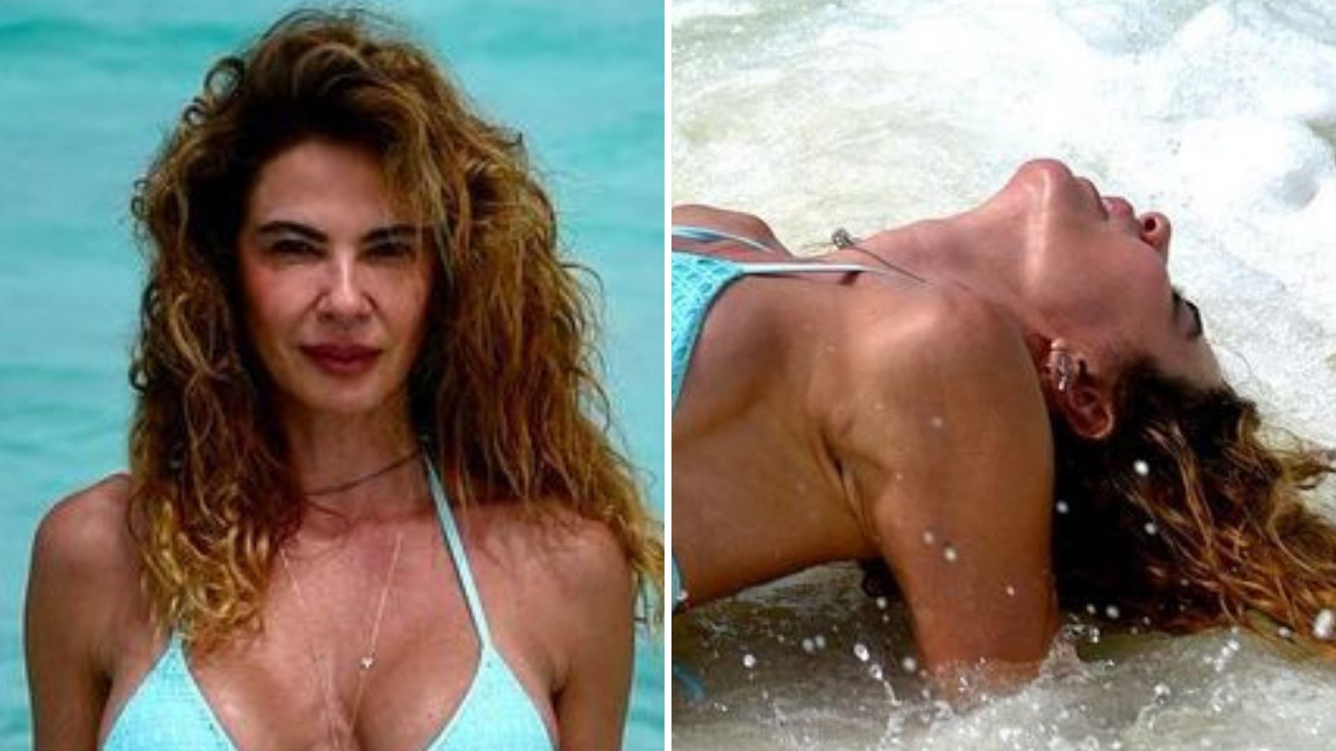 De biquíni, Luciana Gimenez elege pose sensual à beira-mar: “Que delícia”