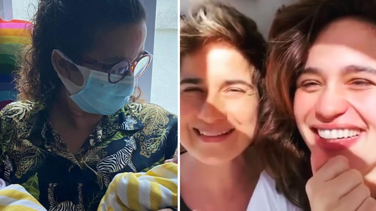 Mãe de Nanda Costa faz primeira aparição com as netas gêmeas: “Vovó tá on”