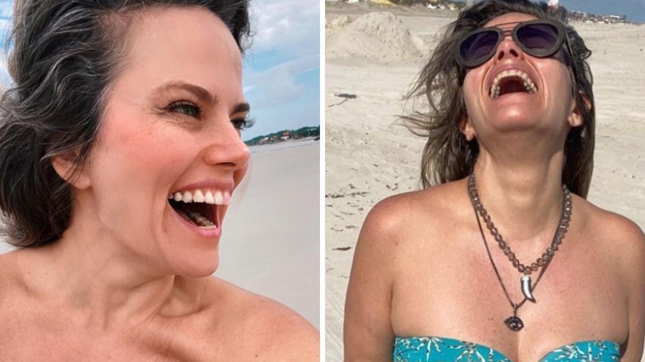 Aos 50 anos, Maria Cândida exibe corpo real em fotos de biquíni: “Ainda mais loba”