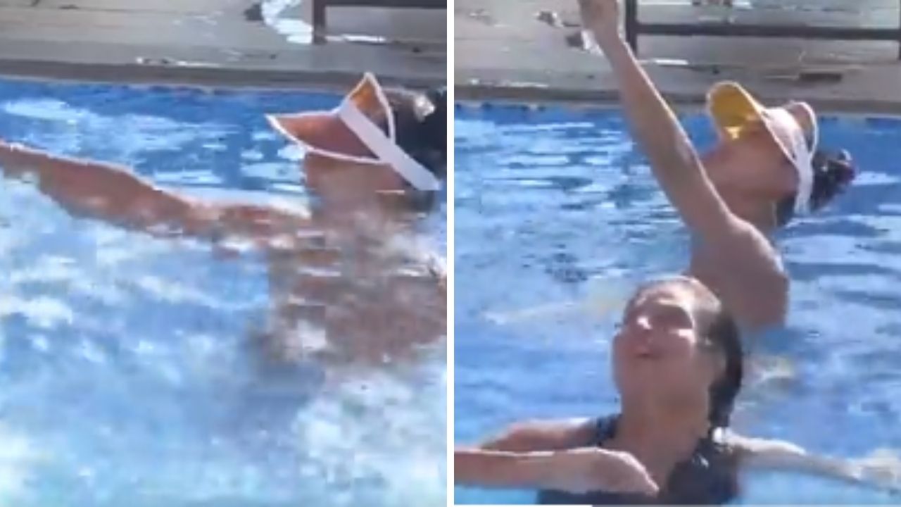 A Fazenda 13: Na piscina, peoas se desesperam ao sofrer ataque de enxame de marimbondos