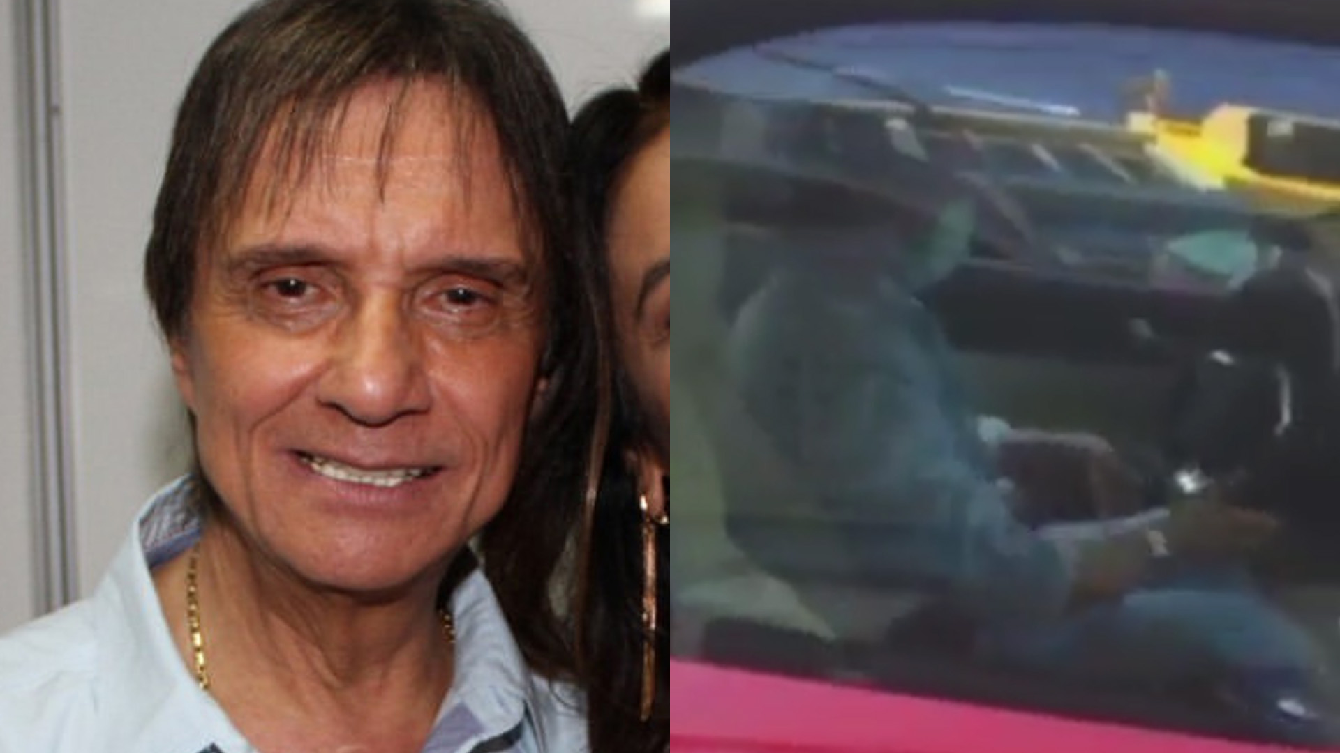 Roberto Carlos é flagrado em perrengue chique com carrão enguiçado