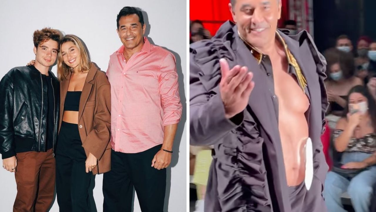 Sasha Meneghel se emociona e aplaude o pai que desfila com bolsa de estomia: “Orgulho”