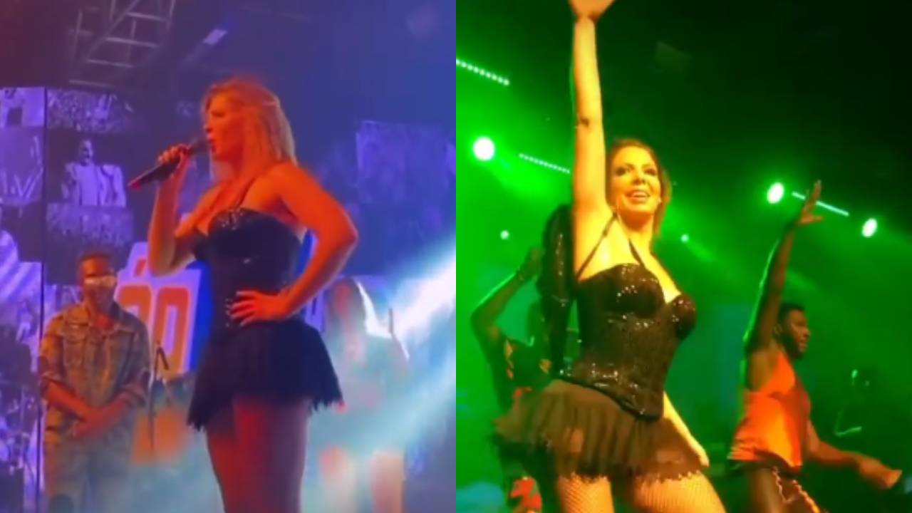 Sheila Mello se emociona ao fazer show com ​’É O Tchan’ em São Paulo: “Feliz em reviver