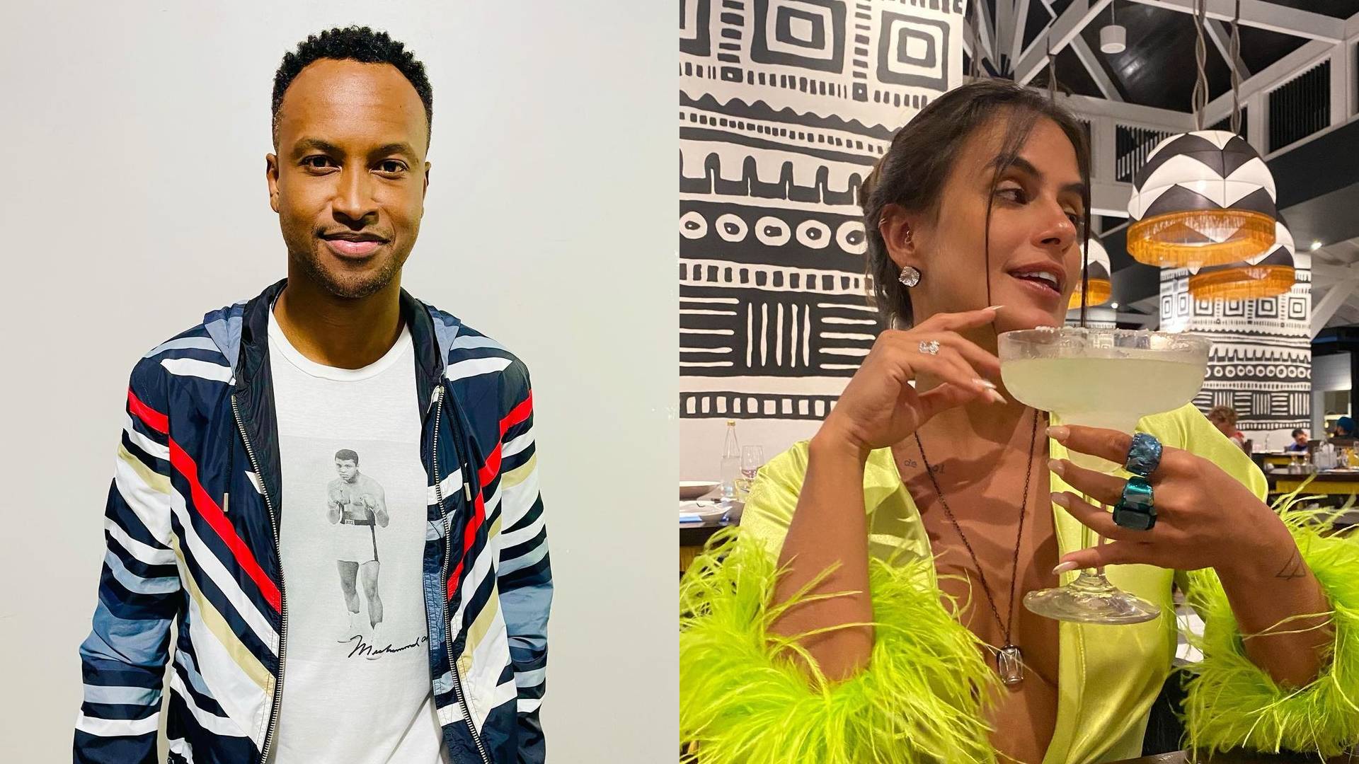 Após aparição em show, Thiaguinho e Carol Peixinho curtem jantar romântico em SP
