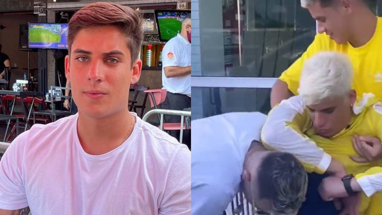 Ex-padrasto de Neymar Jr. exagera na bebida e precisa ser carregado ao sair de festa