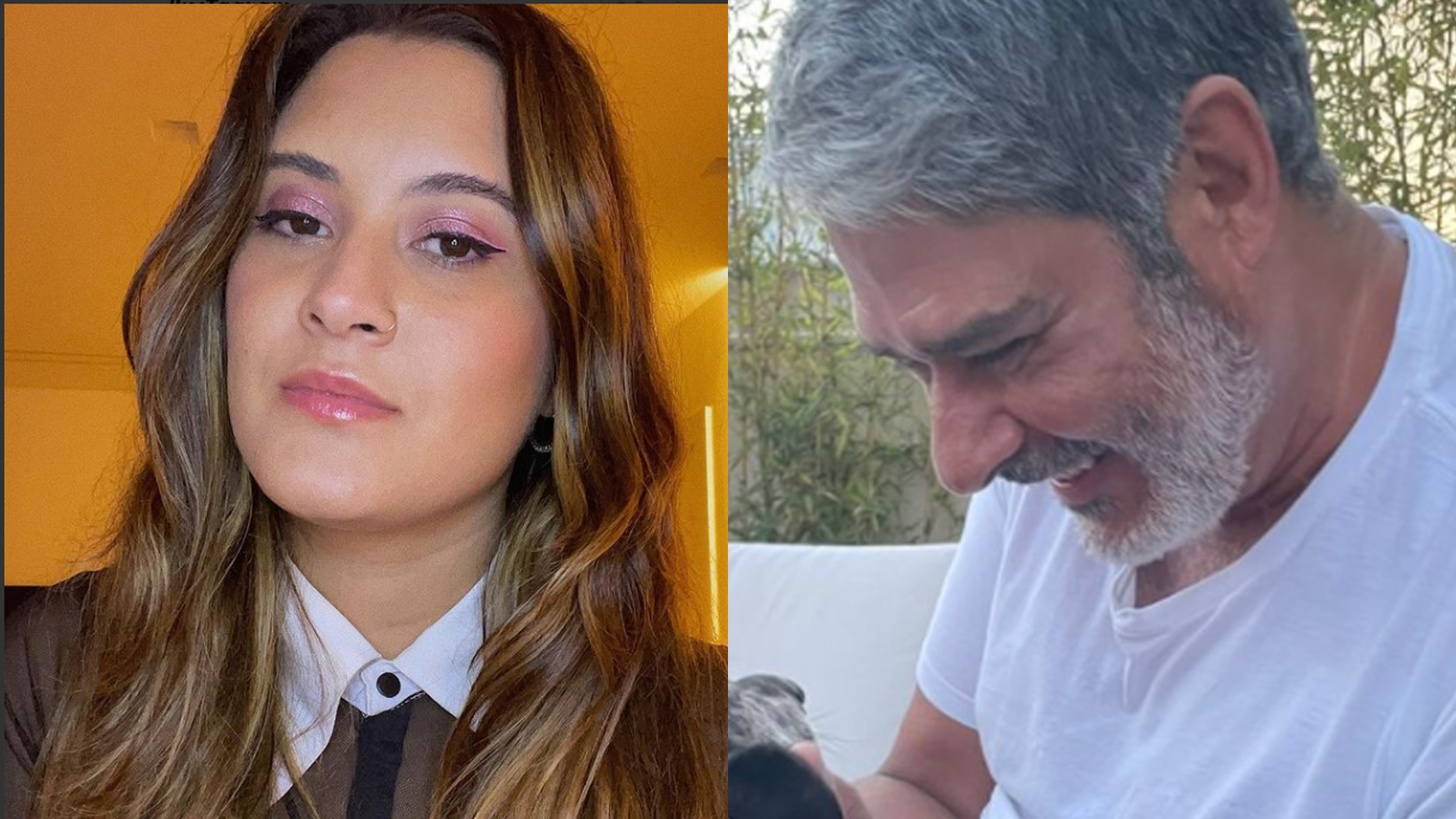William Bonner é flagrado pela filha em raro momento de descontração