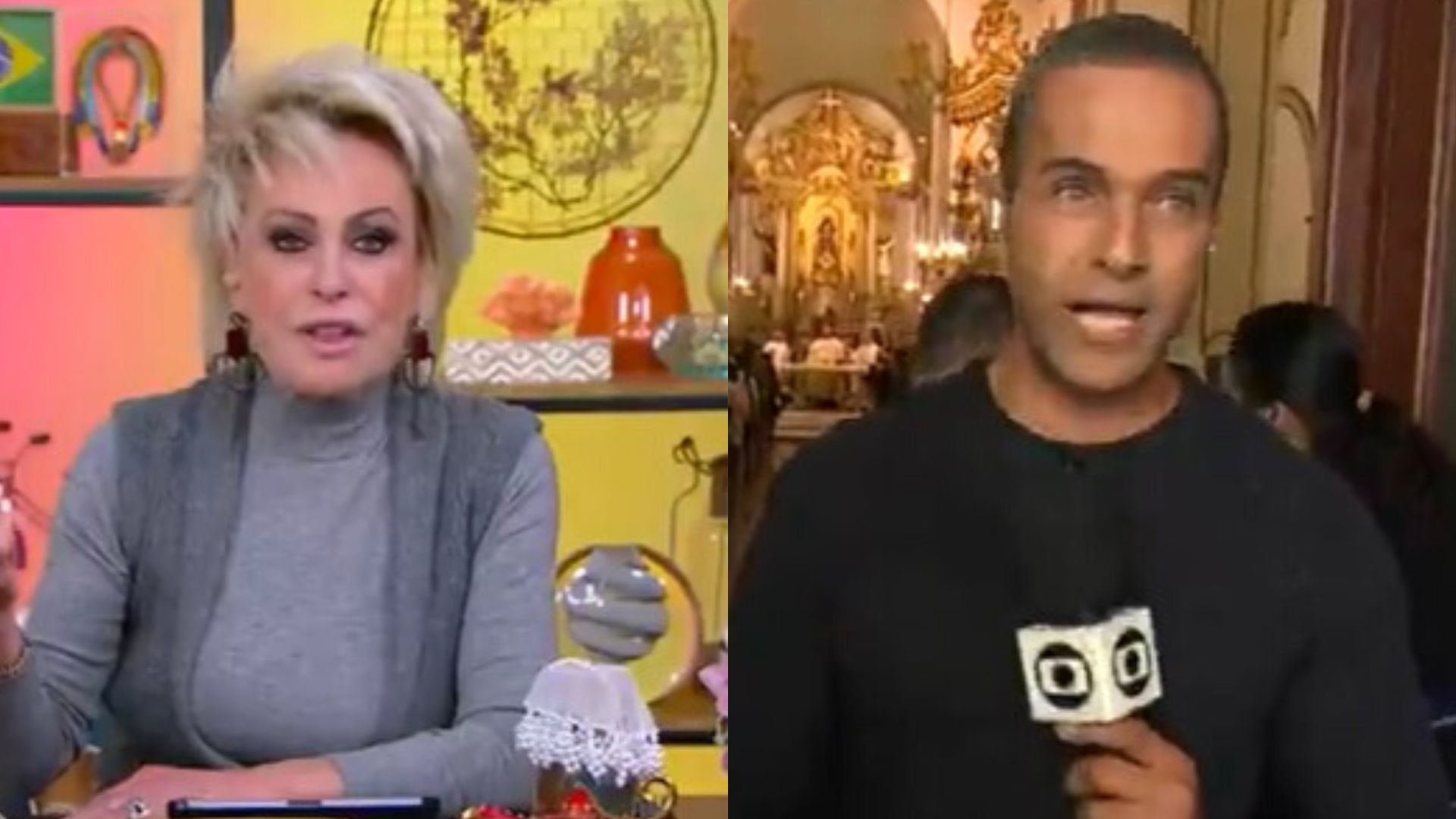 Ana Maria Braga debocha de repórter no ao vivo e causa polêmica: “Santinho do pau oco”
