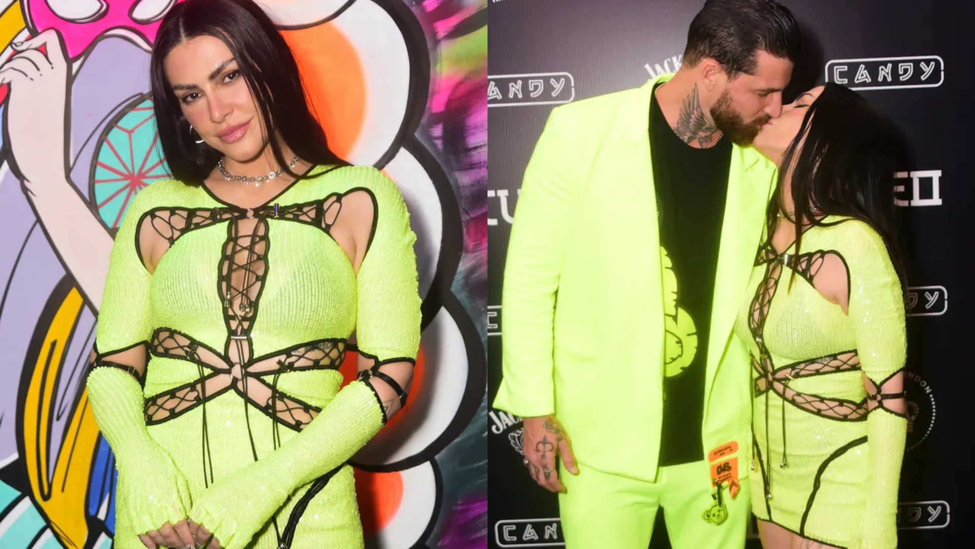 Cleo dá festão em balada e comemora 40 anos com tema neon; confira os melhores looks da noite