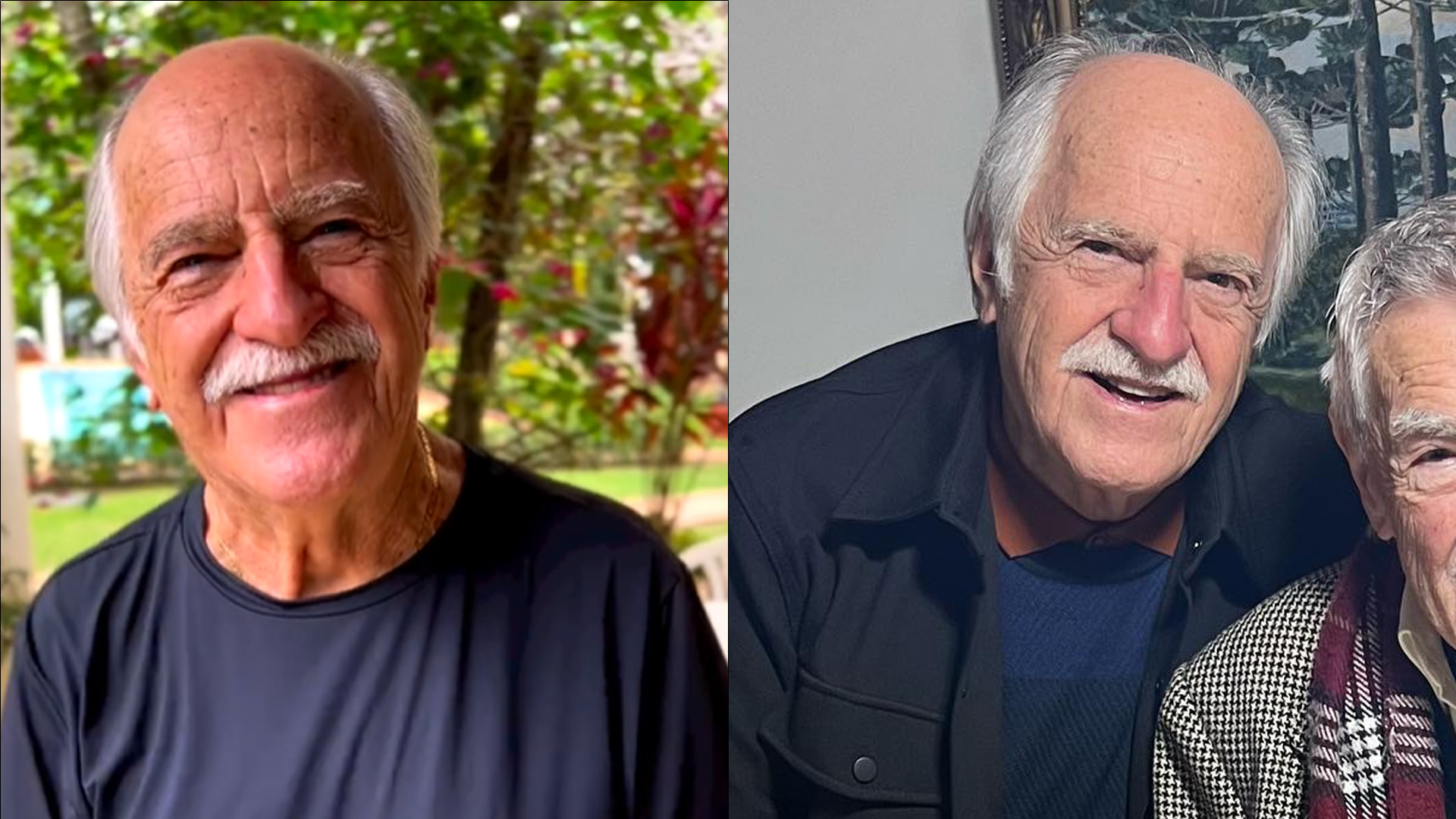 Ary Fontoura surge em clique raríssimo com irmão de 96 anos: “Momento especial”