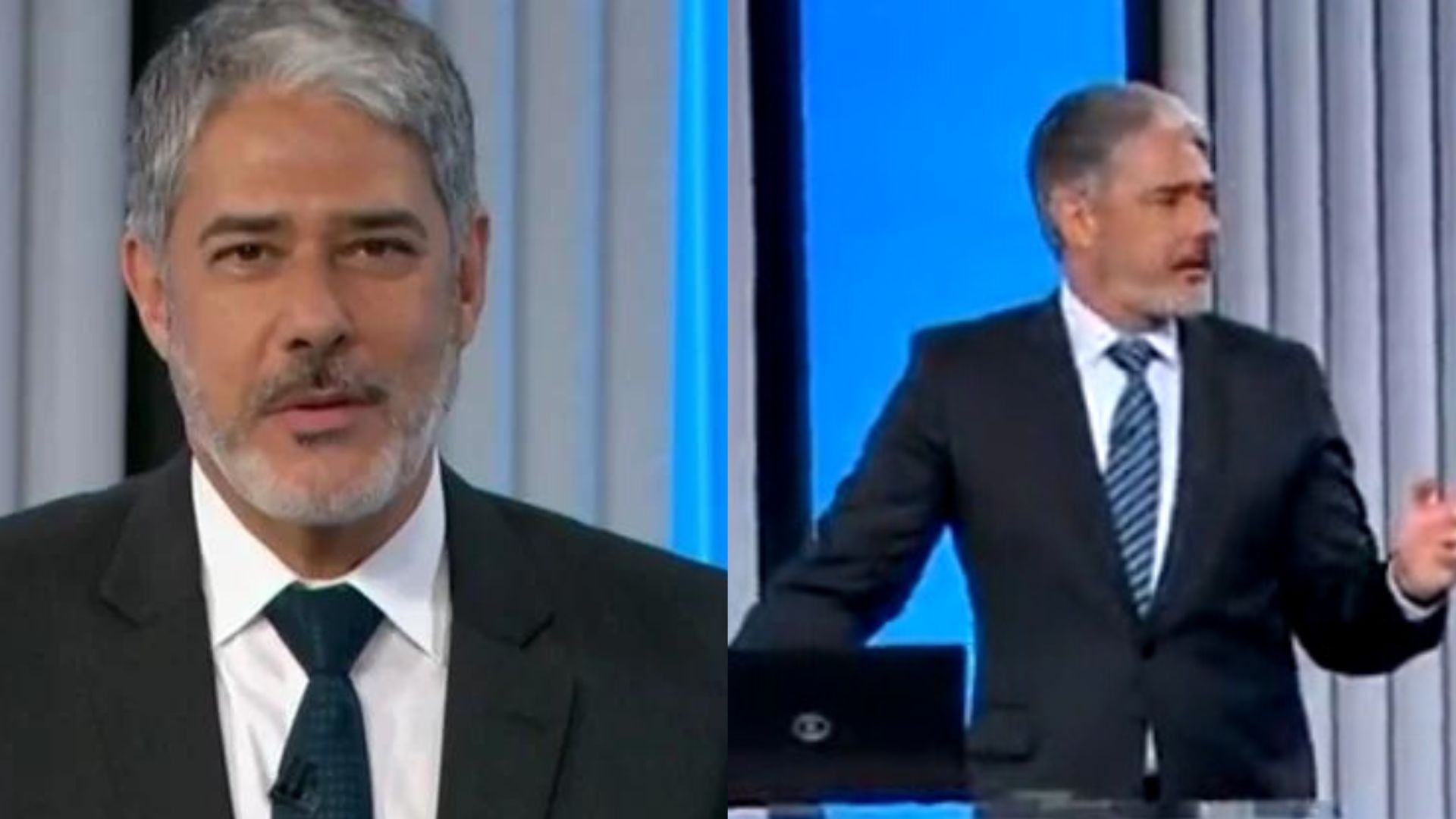 William Bonner causa espanto ao abrir latinha durante jornal ao vivo e se explica: “Pedi para beber”