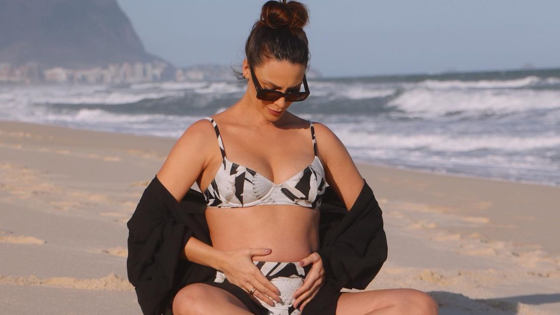 Prestes a dar à luz, Camila Rodrigues se despede da barriga: “Sentirei saudades”