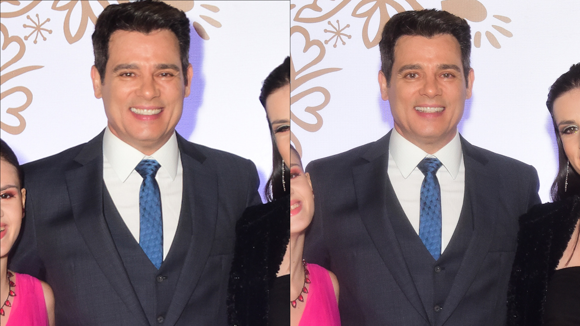 Enormes! Filhas de Celso Portiolli esbanjam elegância em rara aparição com o pai
