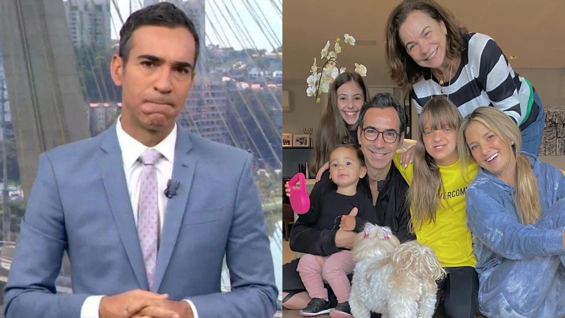 César Tralli se pronuncia pela primeira vez após morte da mãe e presta homenagem: “Não tinha medo”