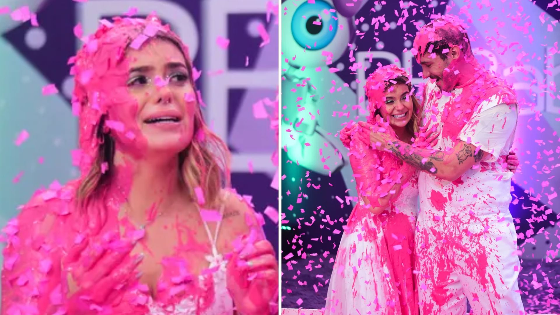 Ex-BBB Viih Tube desmorona ao descobrir sexo de bebê com banho de tinta: “Meu maior sonho”