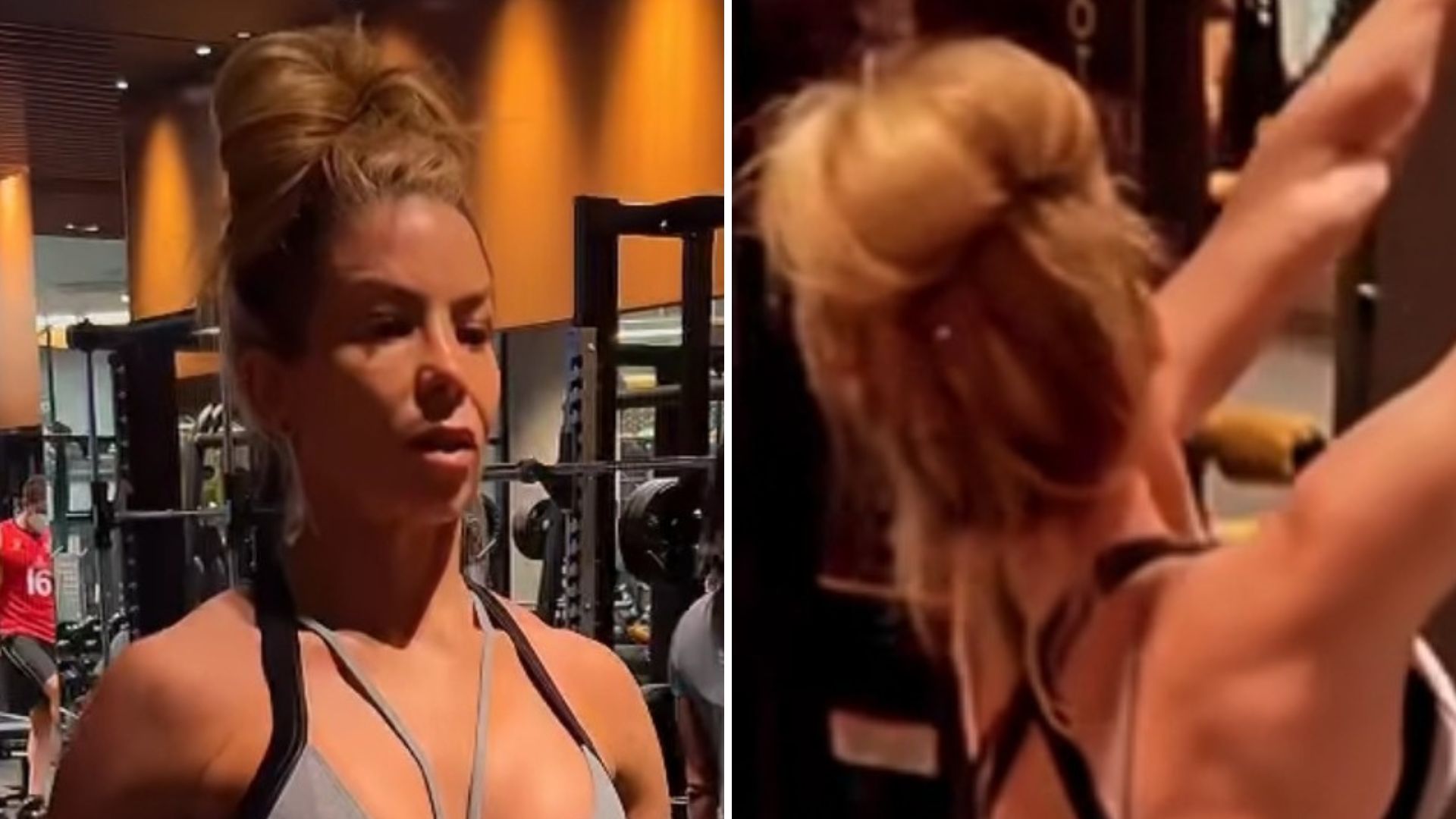 Danielle Winits elege look de academia coladinho e causa com corpão invejável: “Gata demais”