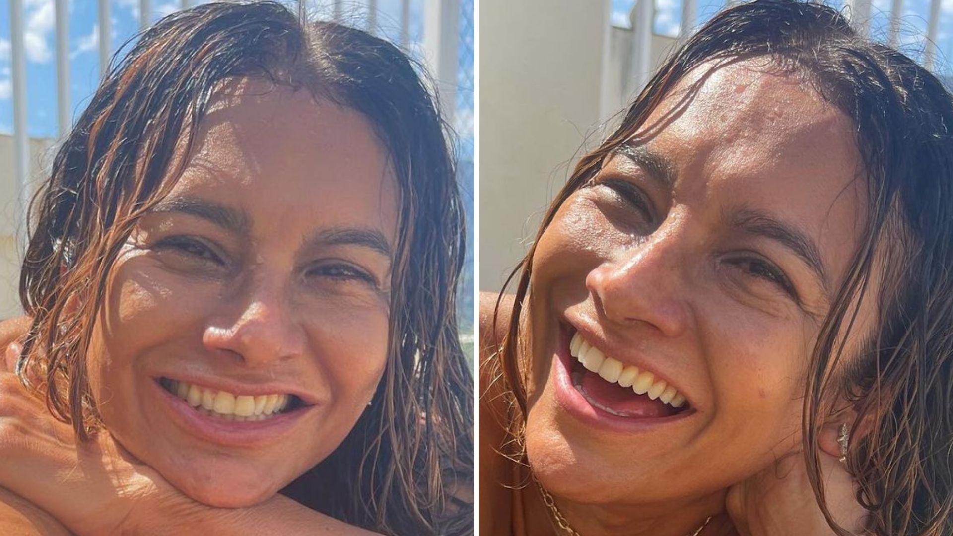 Dira Paes tira biquíni vermelho do closet para renovar bronzeado: “Melhor sorriso”