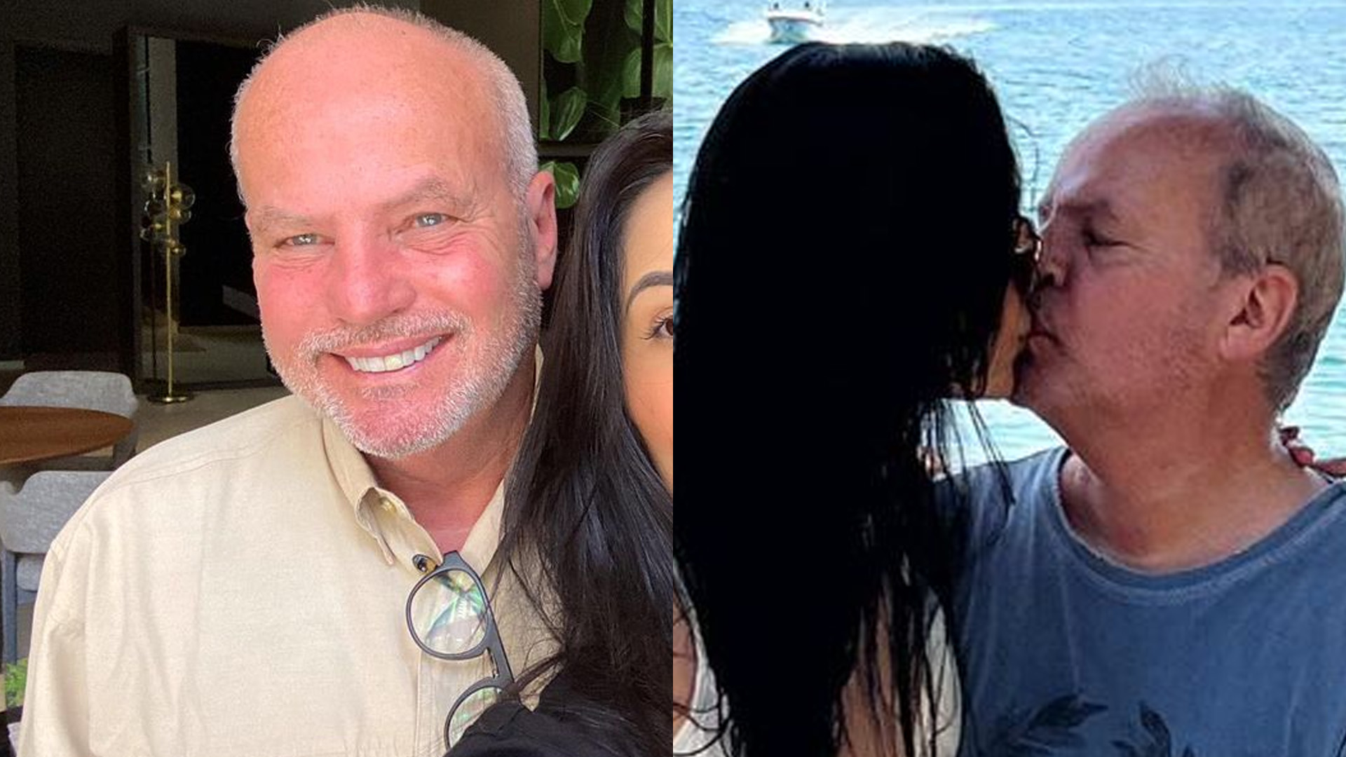 Diretor Jayme Monjardim dá beijão em namorada 40 anos mais nova e se derrete: “Linda”