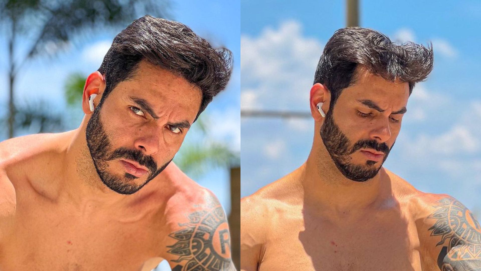 Saradão! Ex-BBB Rodolffo tira a camisa e ostenta tanquinho trincado: “Que moreno”