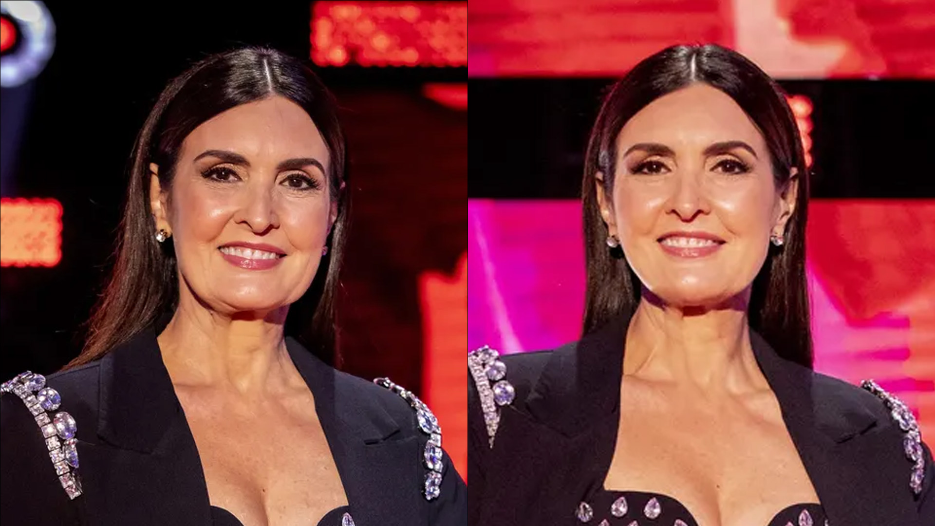 The Voice: Fátima Bernardes elege decotão indiscreto em seu retorno à TV Globo
