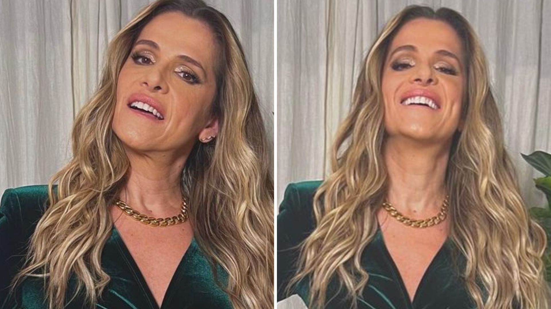 Ingrid Guimarães deixa pernões de fora em look para casamento e fãs babam: “Madrinha sexy”
