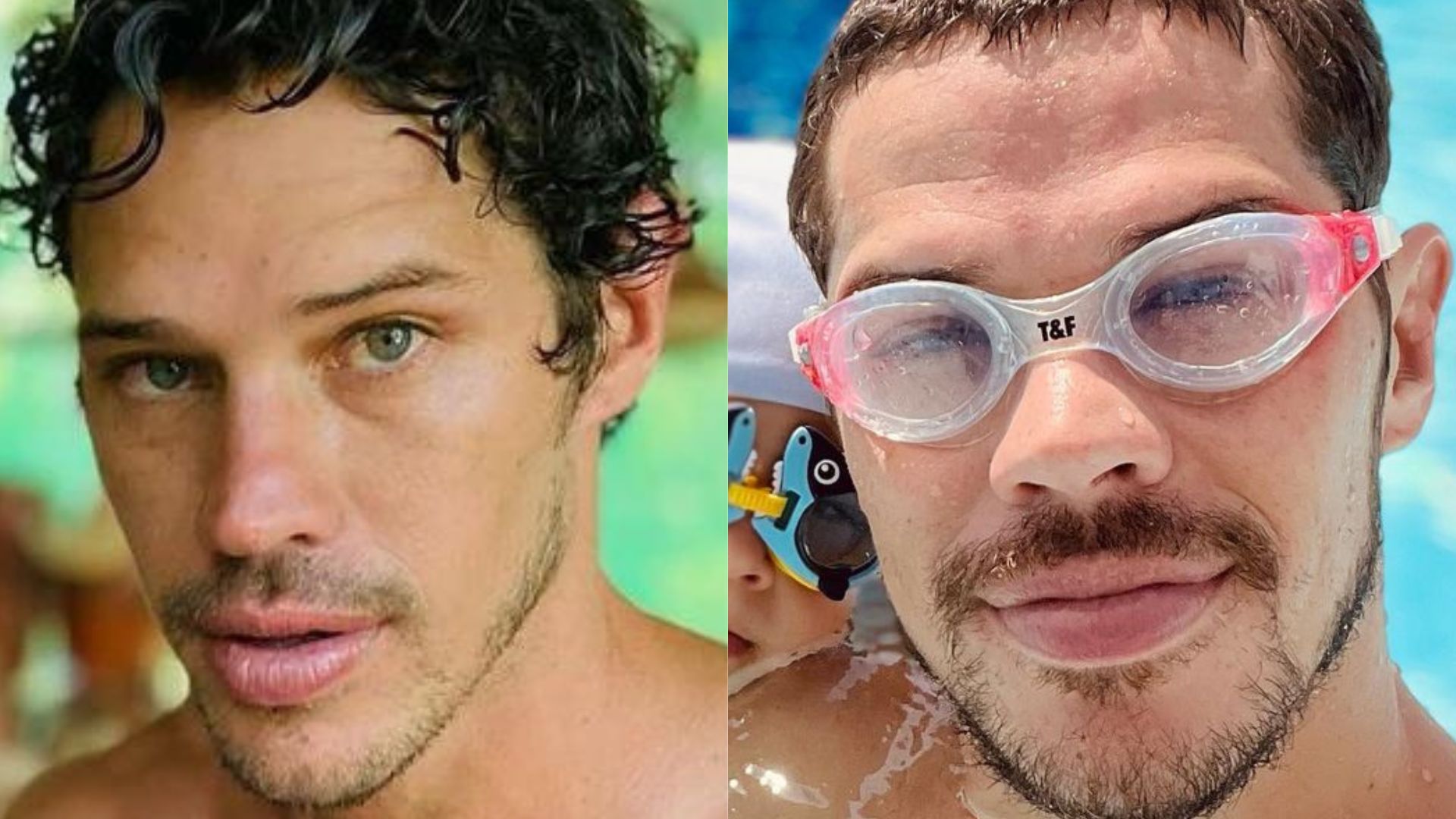 José Loreto surge com a filha na piscina e web compara: “Linda que nem a mãe”