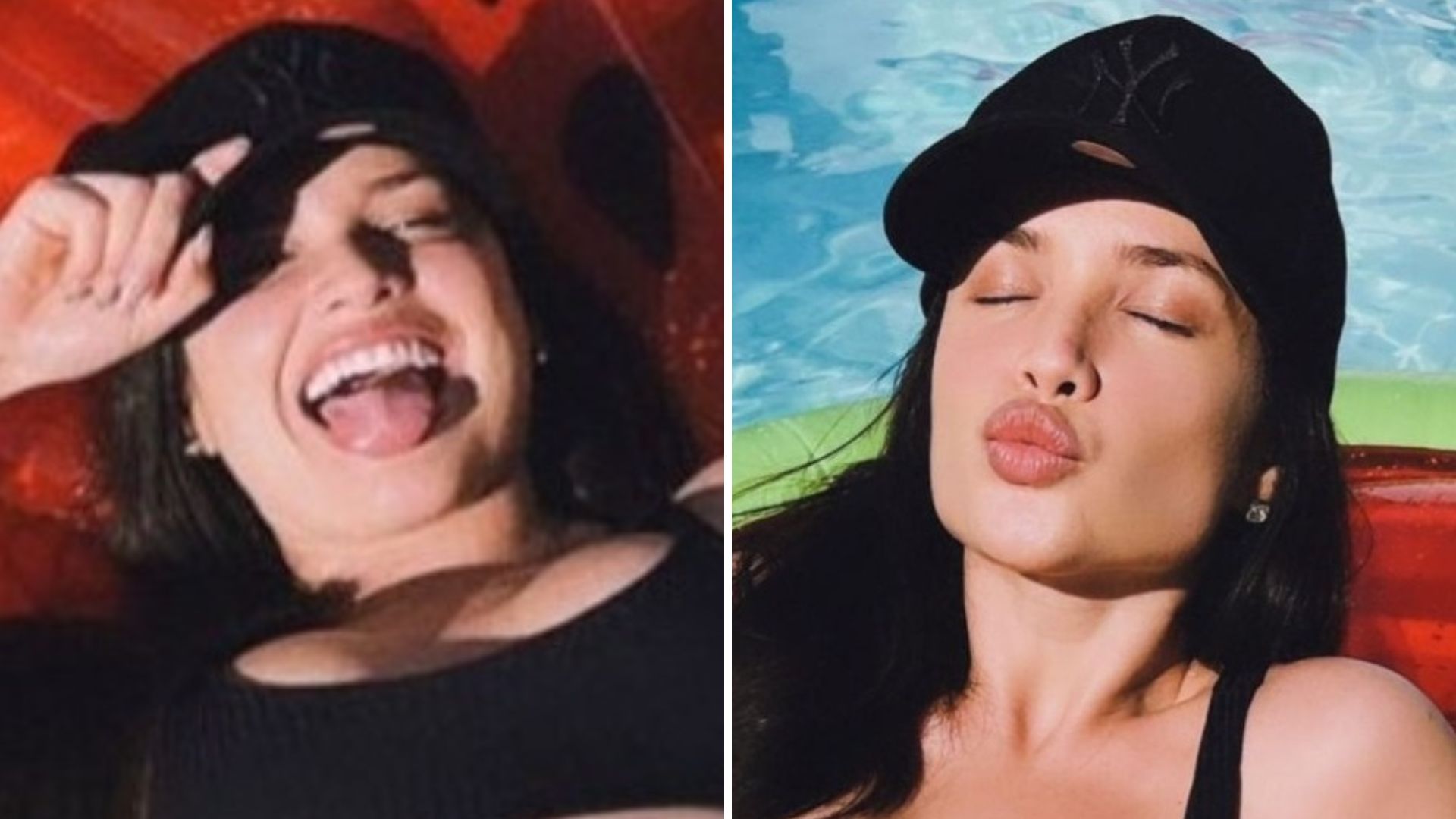 Ex-BBB Juliette Freire se joga em ‘melancia’ com biquíni fininho e se delicia em piscina com família