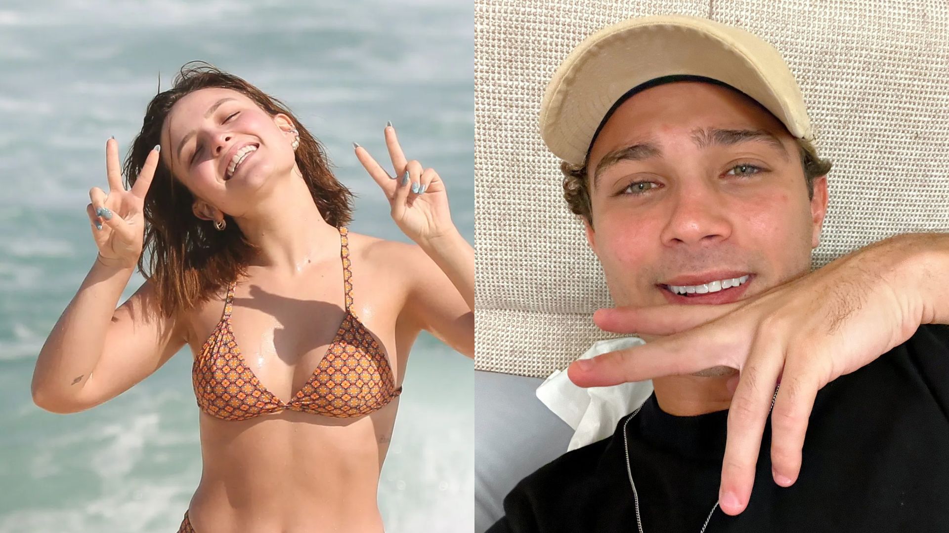 Larissa Manoela faz tatuagem para André Luiz Frambach e o namorado retribui