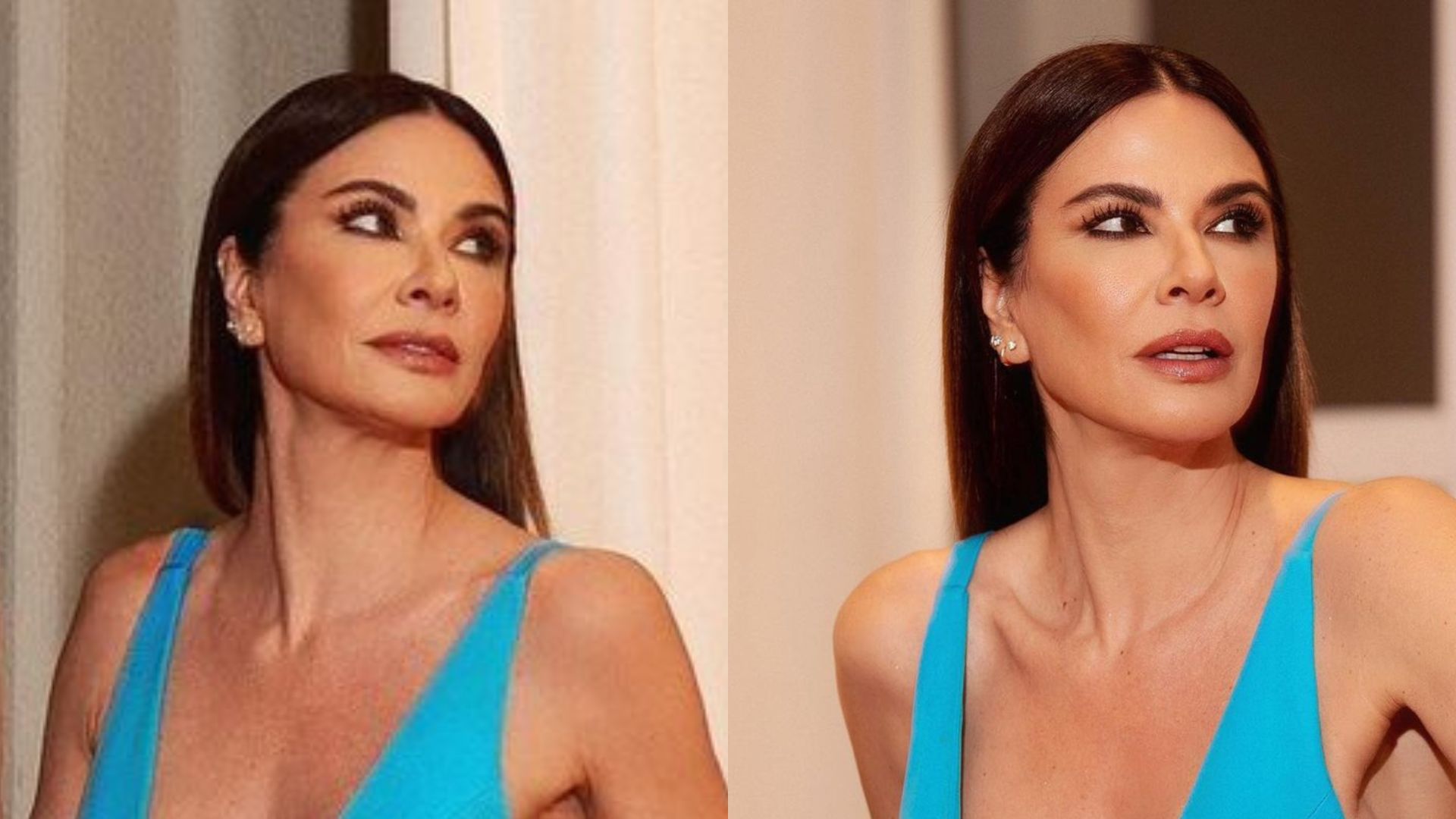 Luciana Gimenez esbanja elegância com vestido longo e dá zoom no decote: “Poderosa”
