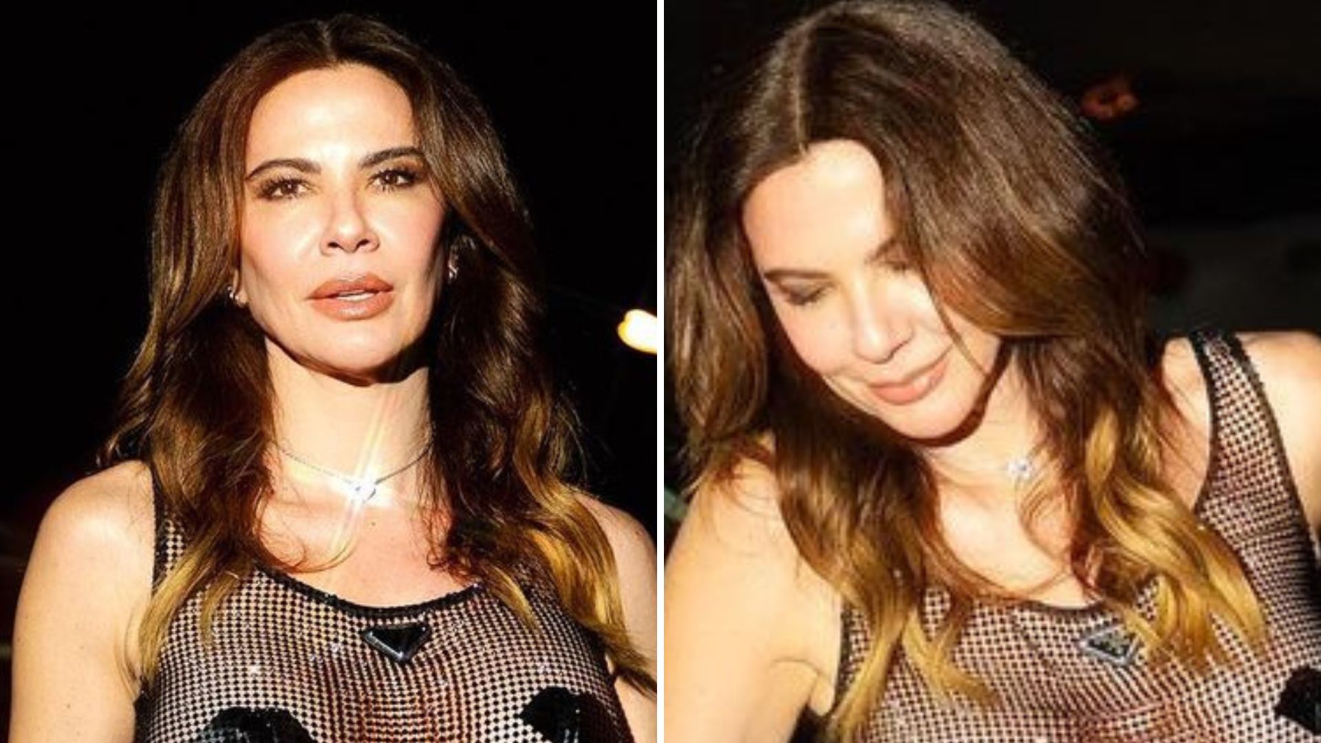Luciana Gimenez cobre mamilos com adesivo indiscreto e exibe seios turbinados: “Deusa”