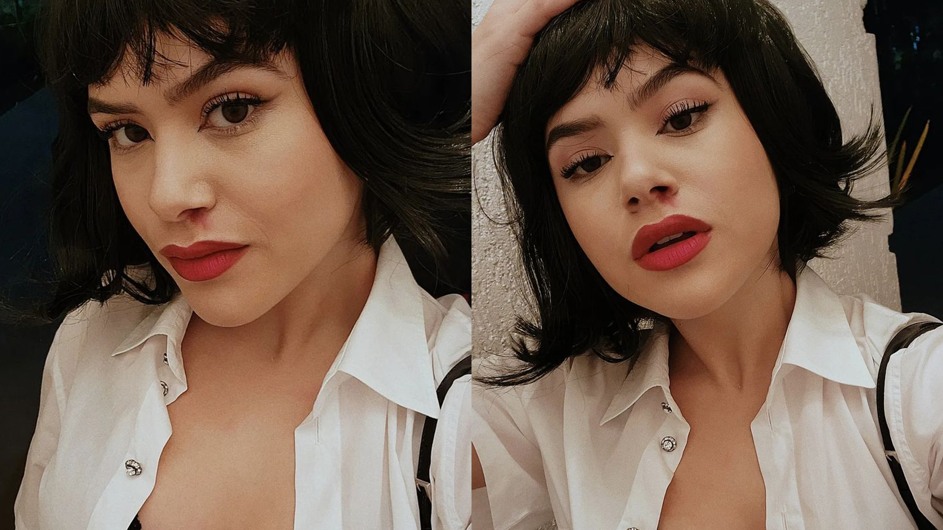 Maisa deixa camisa aberta em fantasia de Halloween e sensualiza de sutiã preto: “Gata”