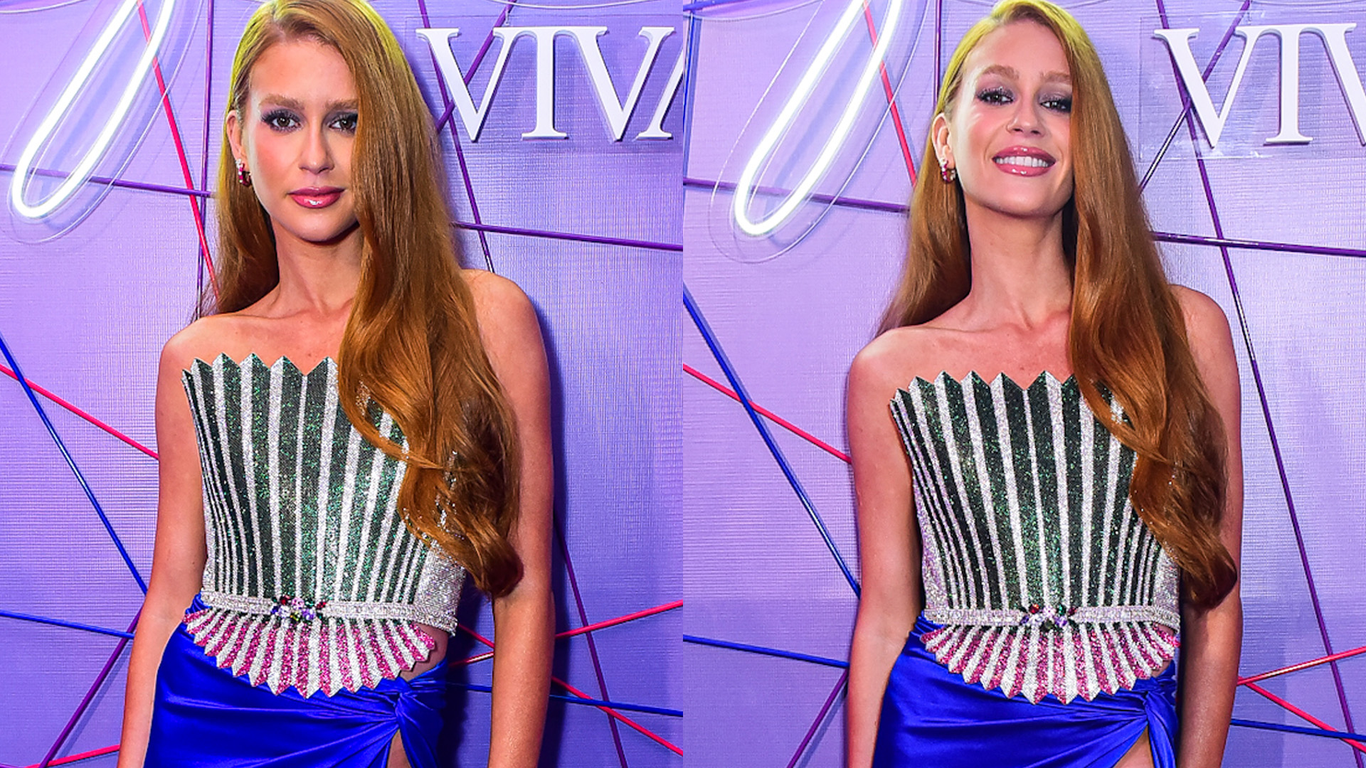 Marina Ruy Barbosa usa saia fendada sem calcinha e causa furor em evento