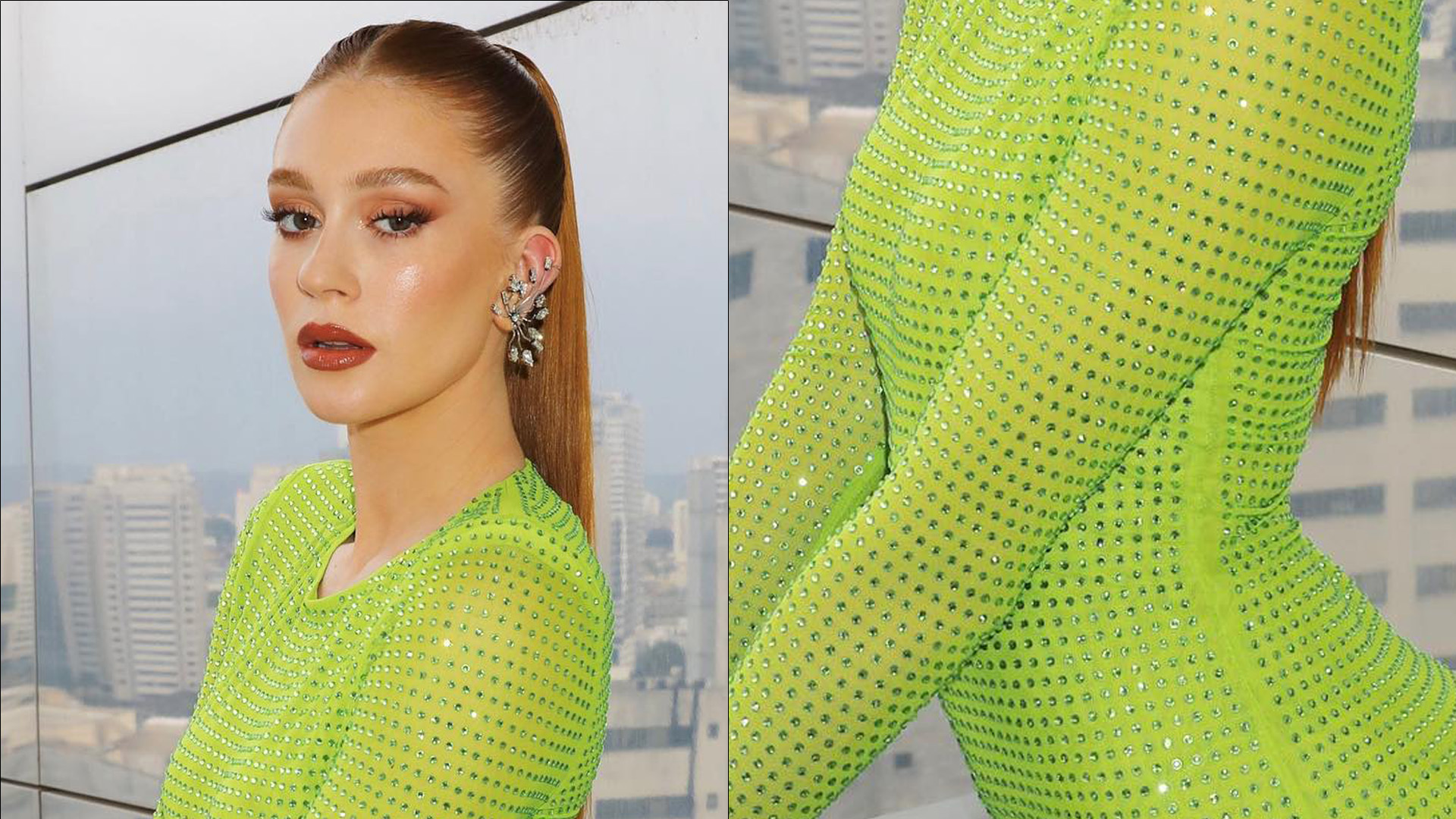 Marina Ruy Barbosa empina bumbum em vestido a vácuo e enlouquece fãs: “Potência”