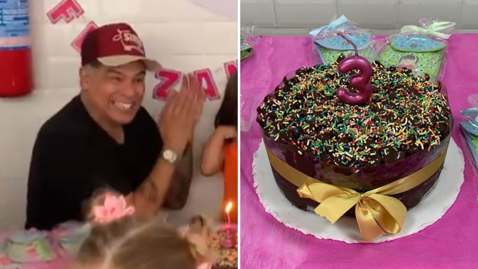 Mauricio Mattar celebra 3 anos da filha com festa simples em escola: “Uma mocinha”