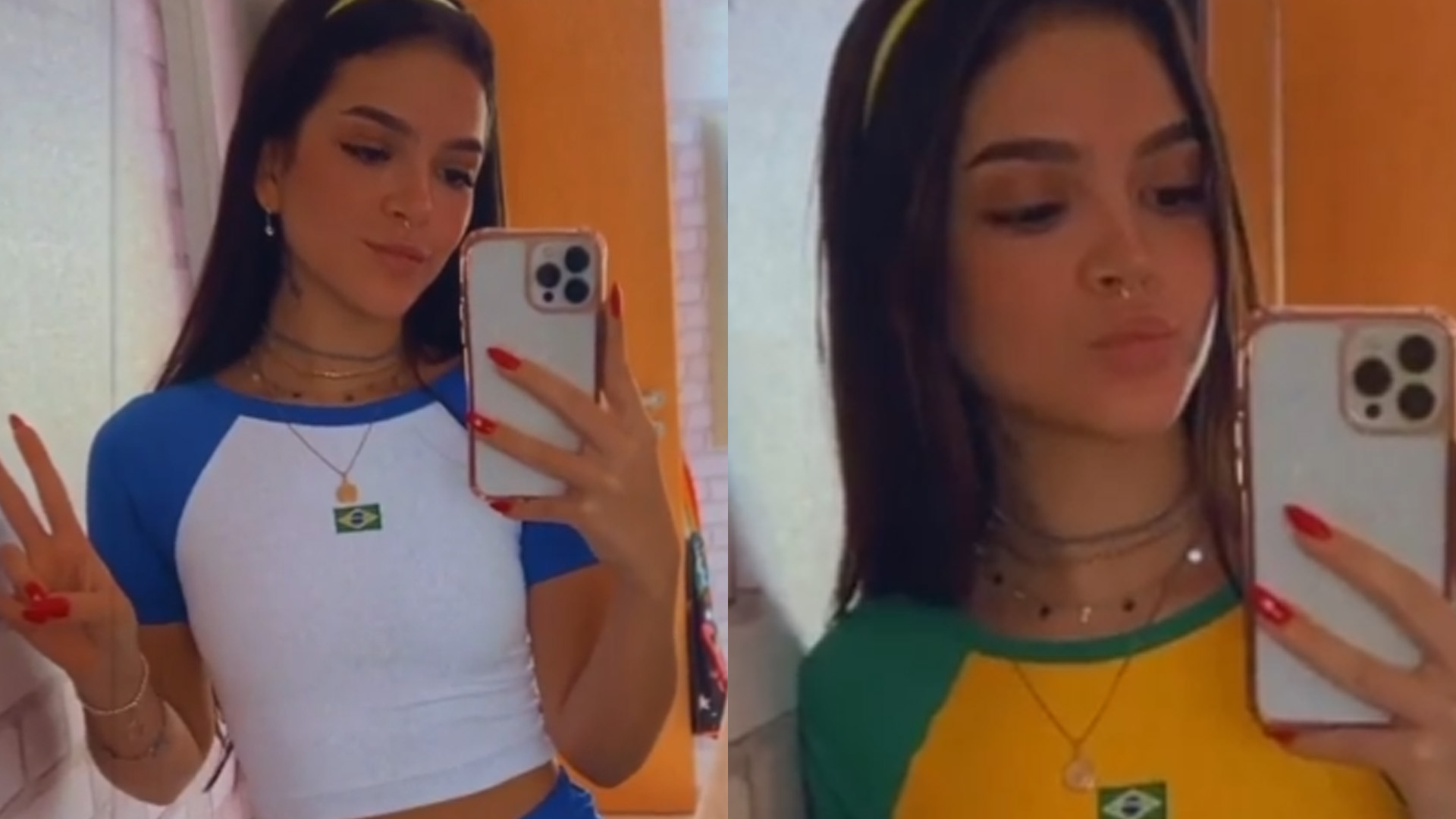 Mel Maia mostra looks para a Copa com top e calcinha minúsculos: “Muito linda”