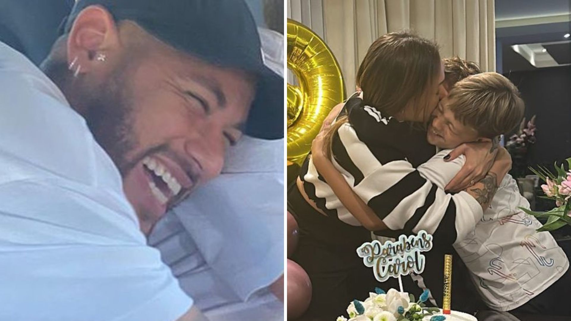 Neymar faz festa intimista para mãe de seu filho e tira foto em família: “Te amo”