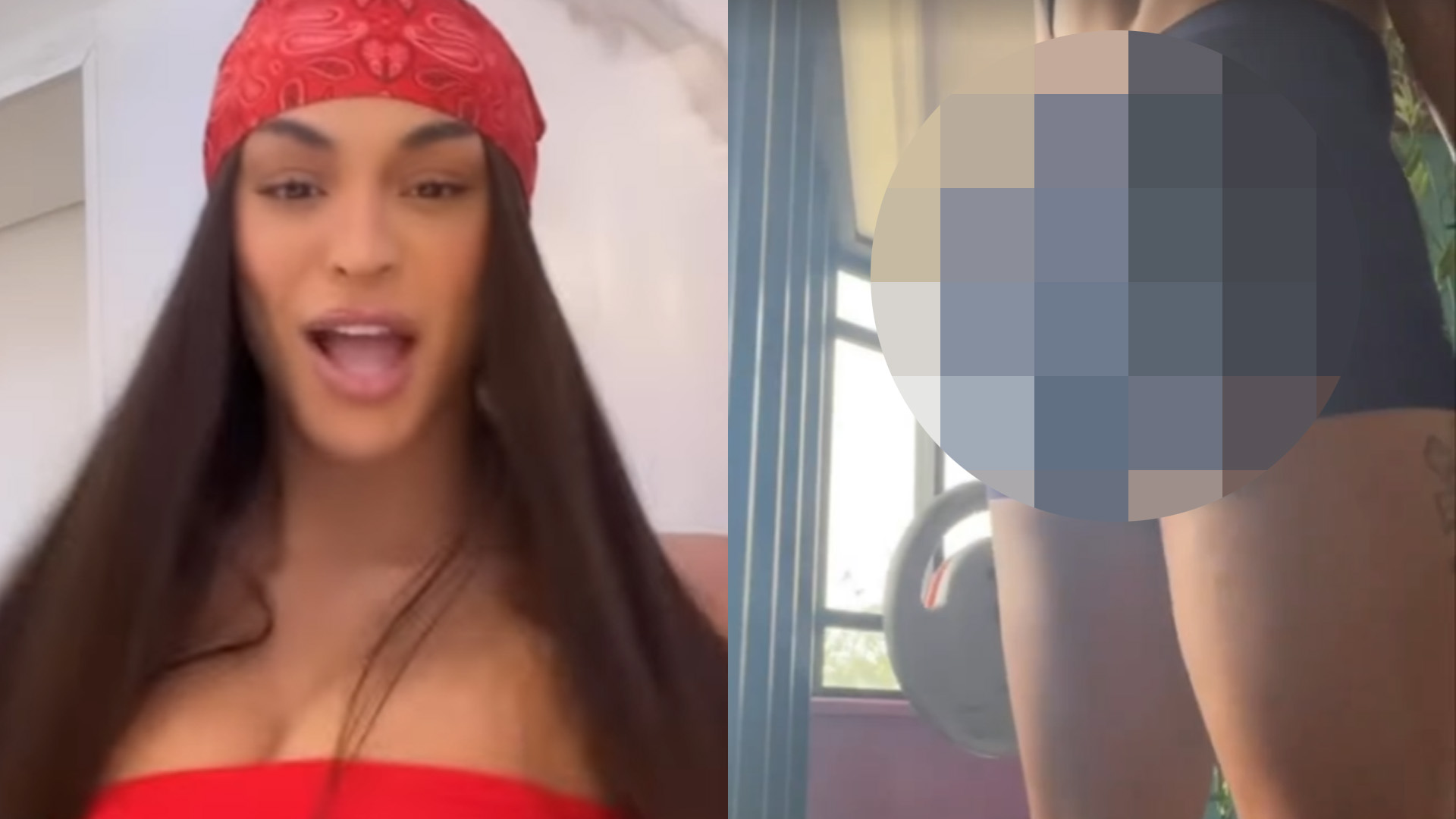 Pabllo Vittar malha de shortinho sem calcinha e dá close no bumbum