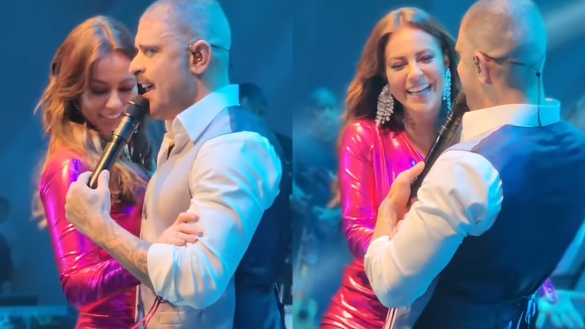 Diogo Nogueira relembra momento agarradinho com Paolla Oliveira em show: “Quando ela sobe”