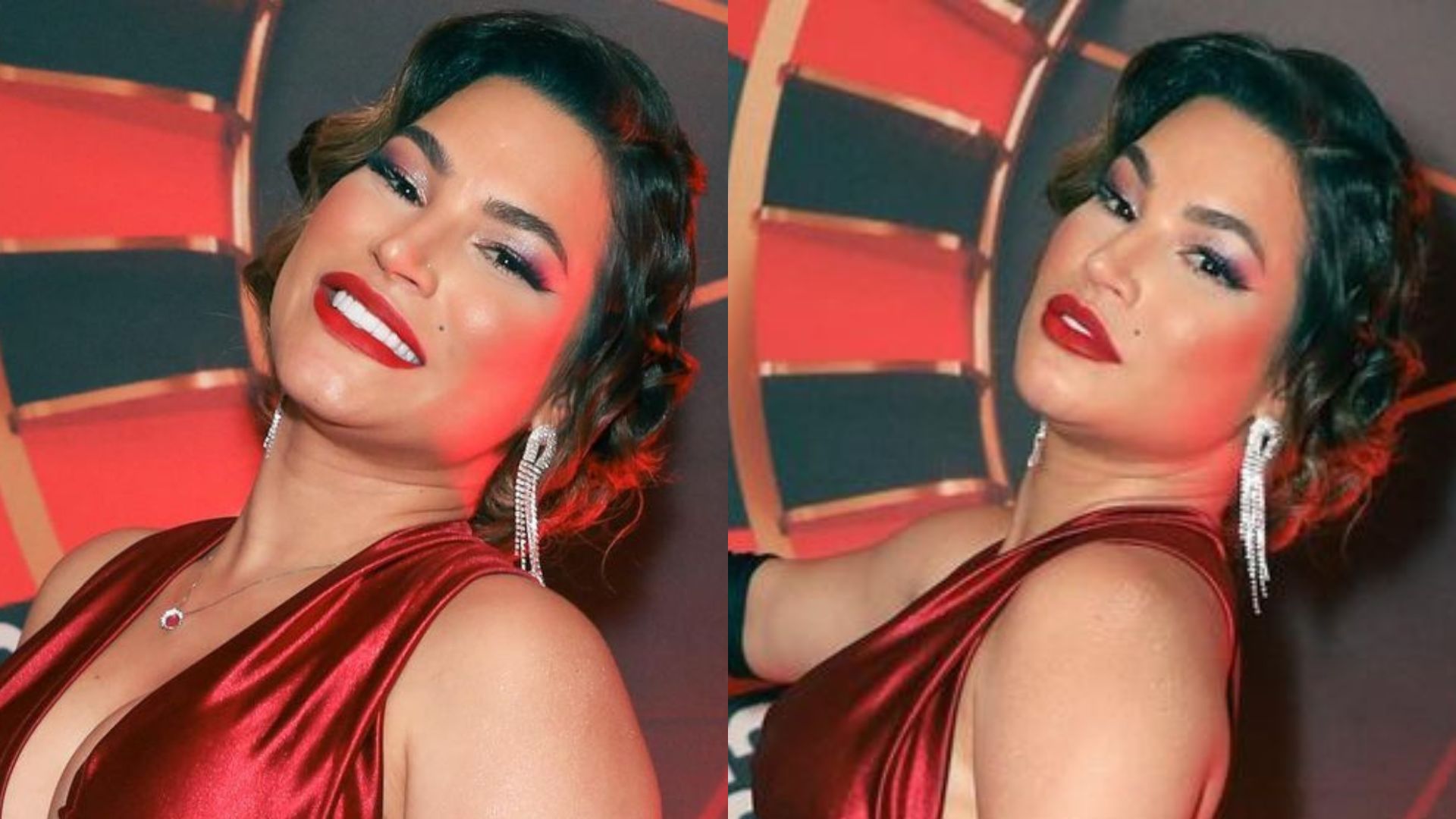 Raissa Barbosa escolhe vestido longo extravagante e abusa no decotão: “Arrasou”