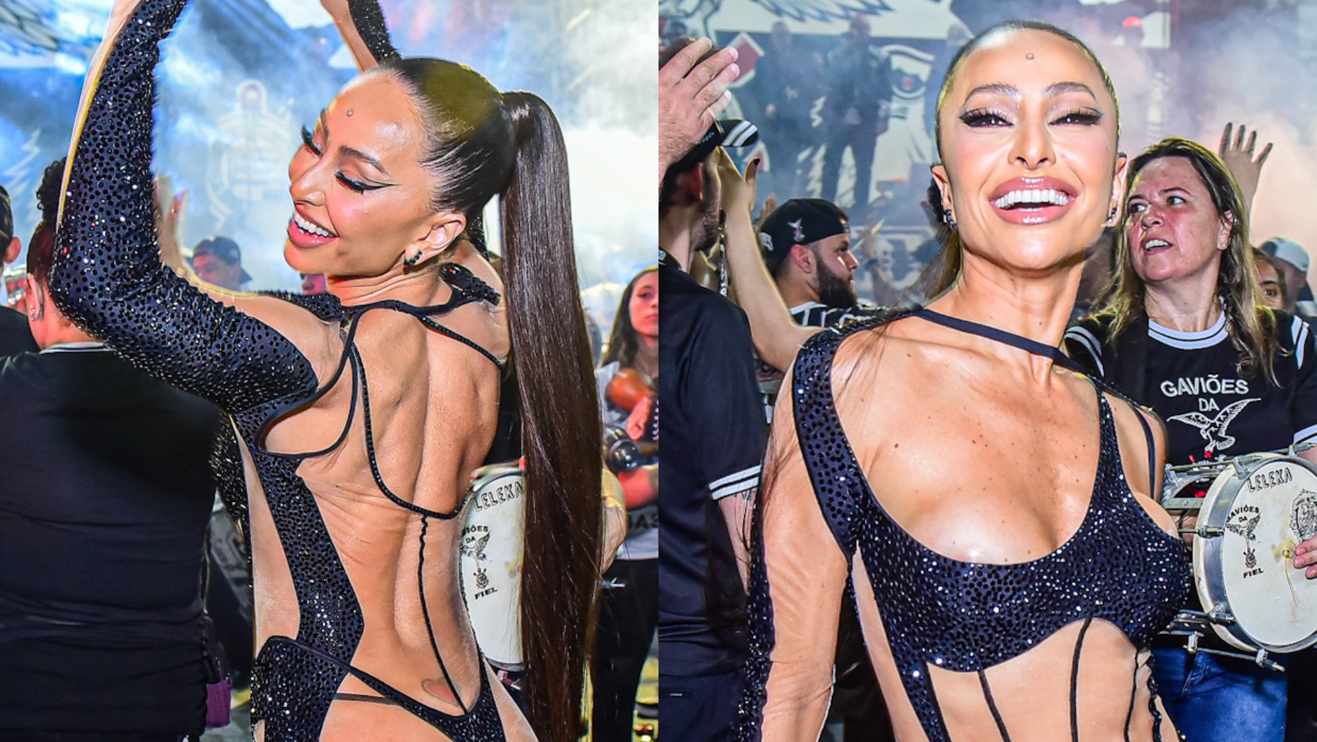 De fio dental e look transparente, Sabrina Sato quase mostra tudo no primeiro ensaio para o Carnaval