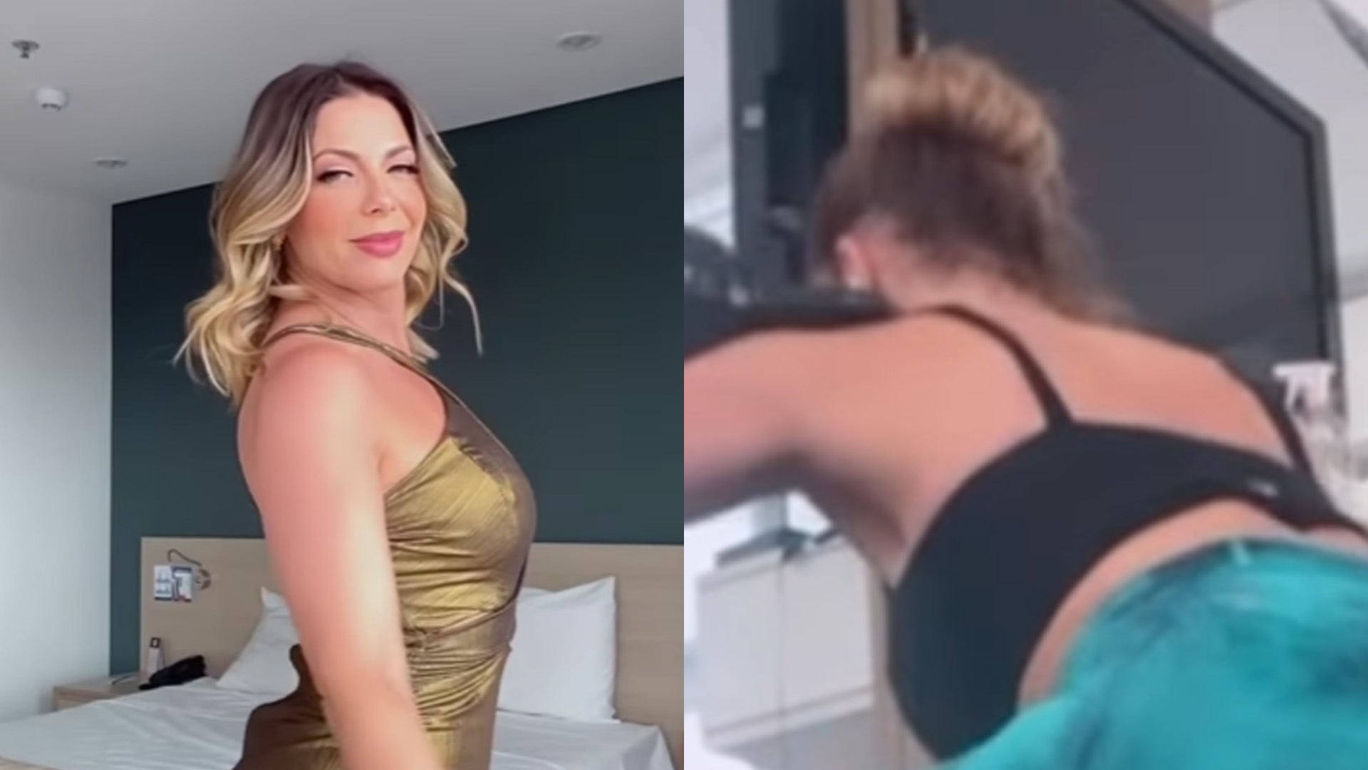 Sheila Mello faz agachamento e bumbum quase estoura calça colada: “Com empenho”
