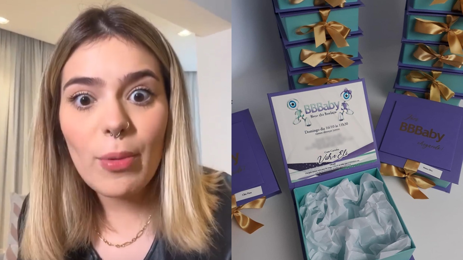 Viih Tube expõe tema para convite do chá de bebê de seu filho com Eliezer “BBBaby”