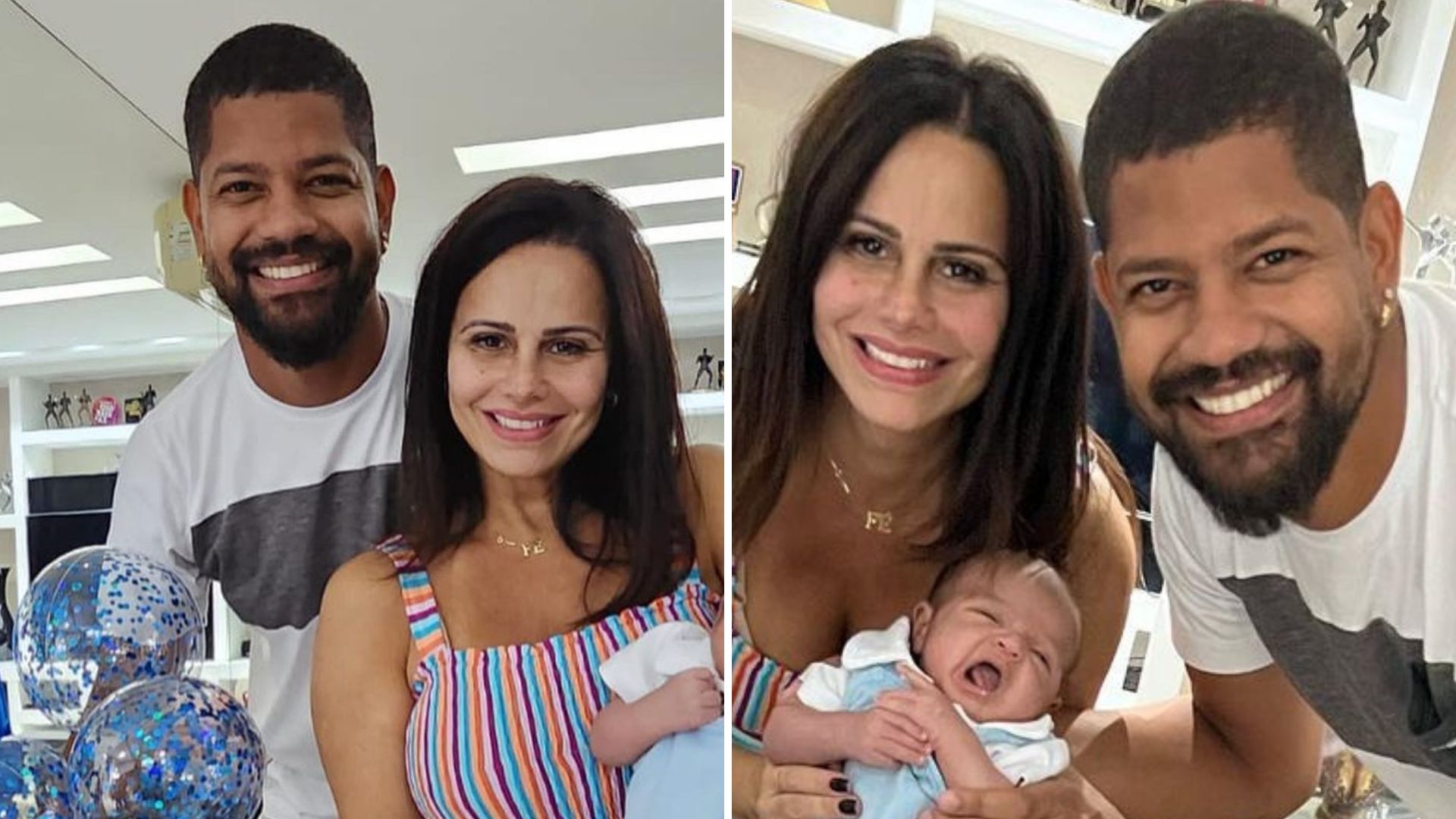 Viva! Viviane Araújo e marido brindam primeiro mês do filho: “Amor mais puro”