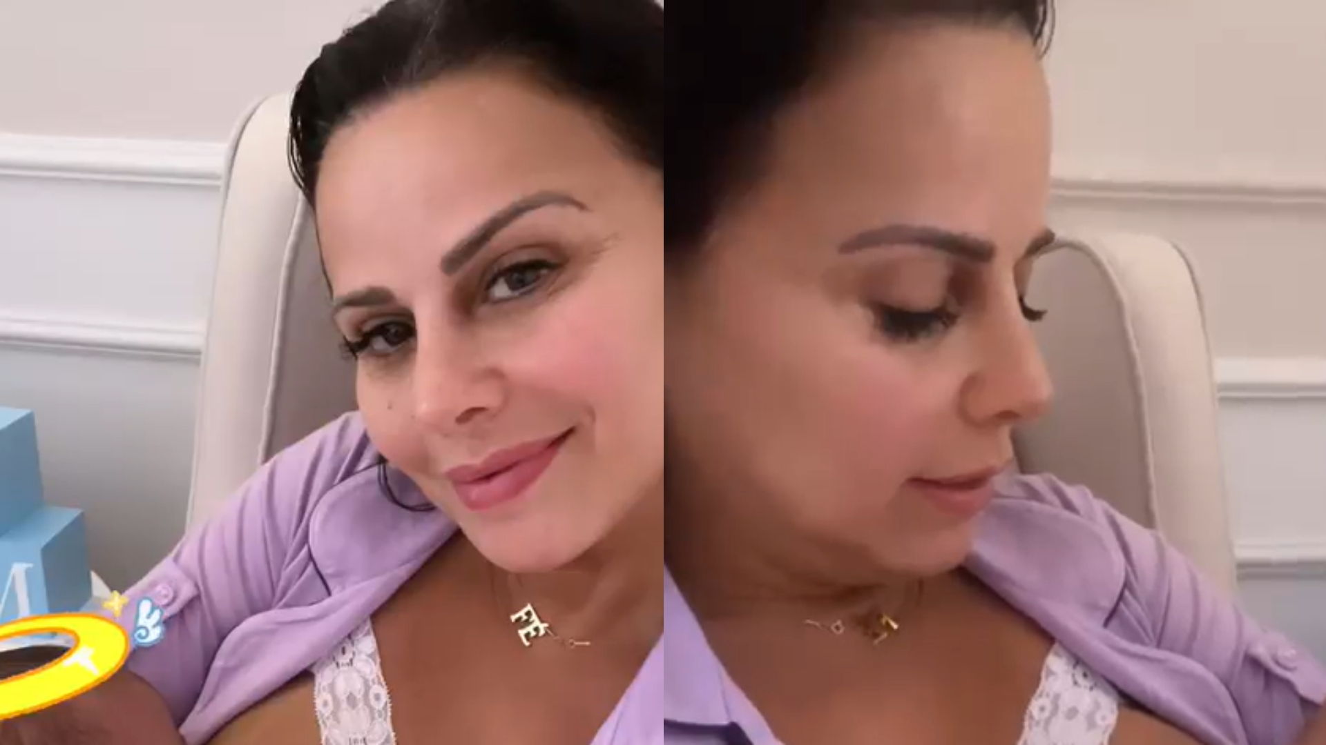 Viviane Araújo surge amamentando herdeiro e se derrete: “Mamãe ama tanto”