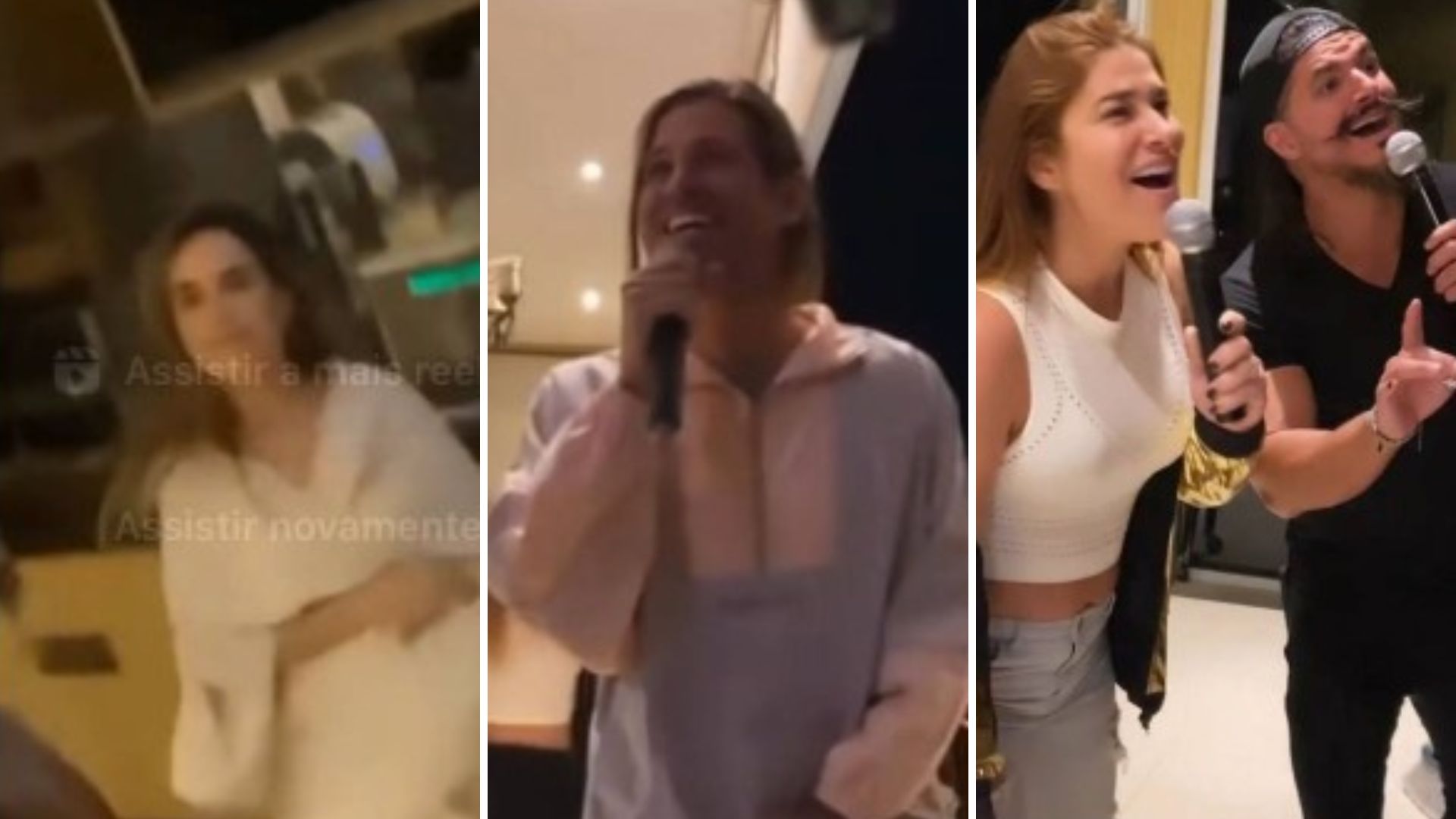 Wanessa Camargo e Dado Dolabella curtem noite de karaokê com Priscila Fantin e marido