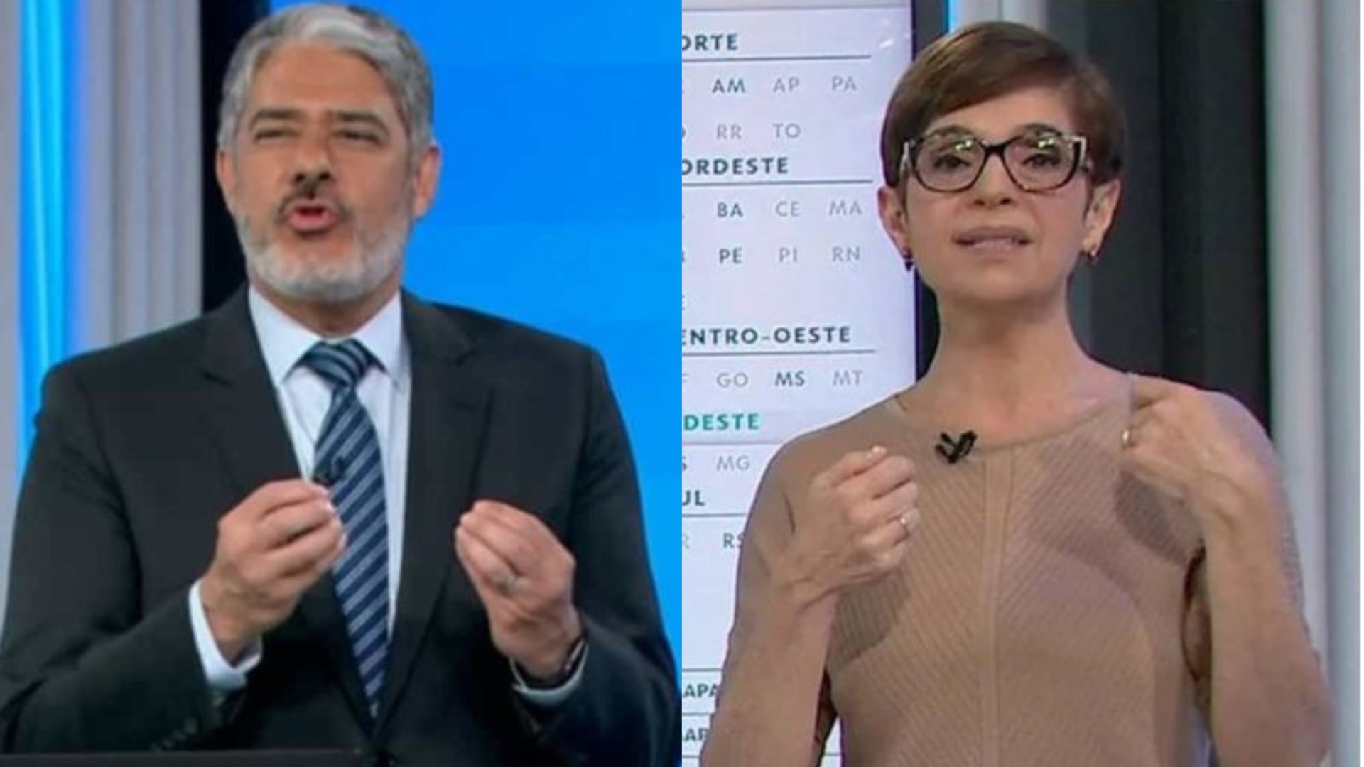 William Bonner e Renata Lo Prete causam em cobertura leve das eleições; veja tudo o que rolou
