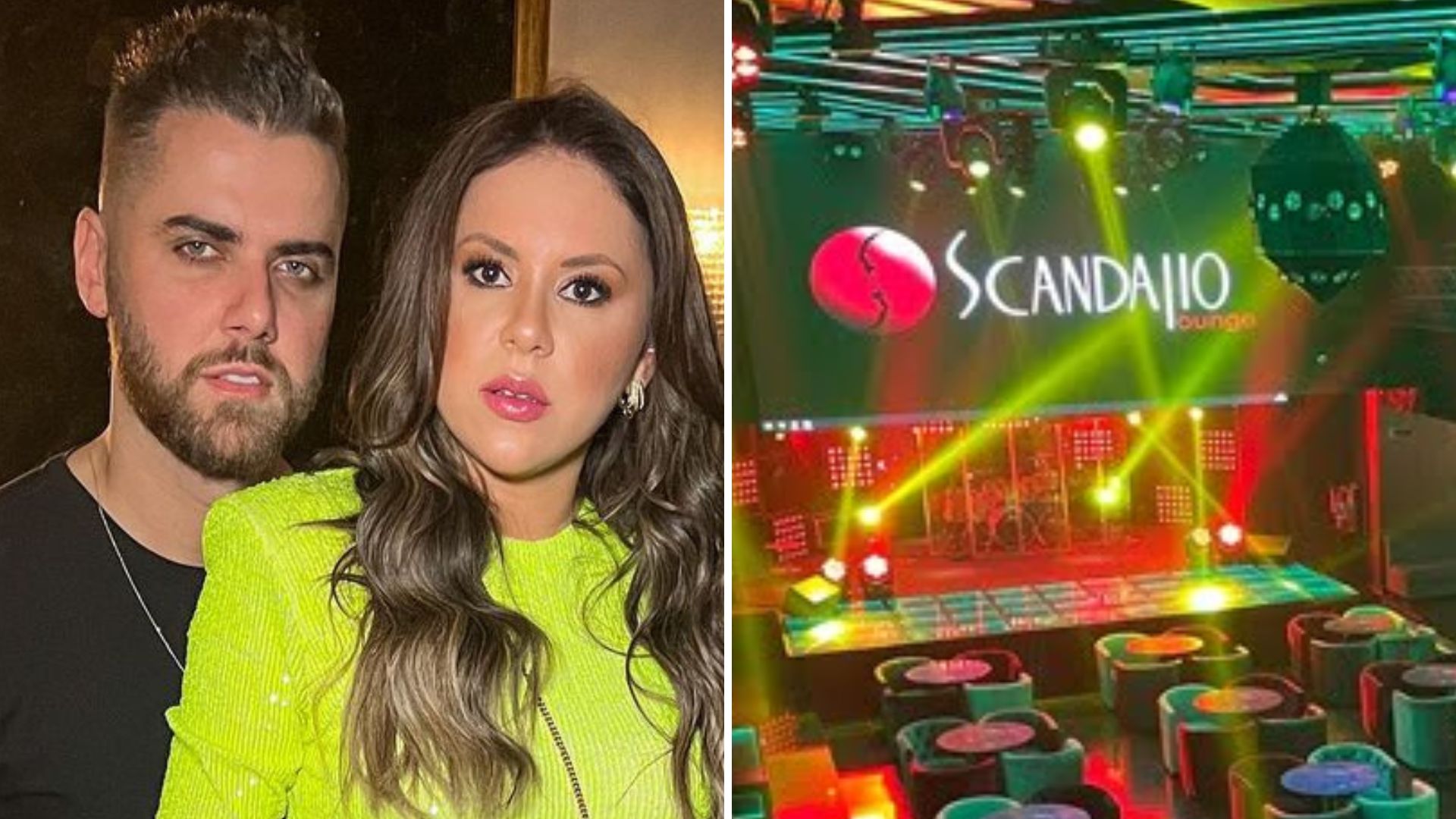 Zé Neto fica na ‘coleira’ da esposa, Natália Toscano, durante show em puteiro de luxo