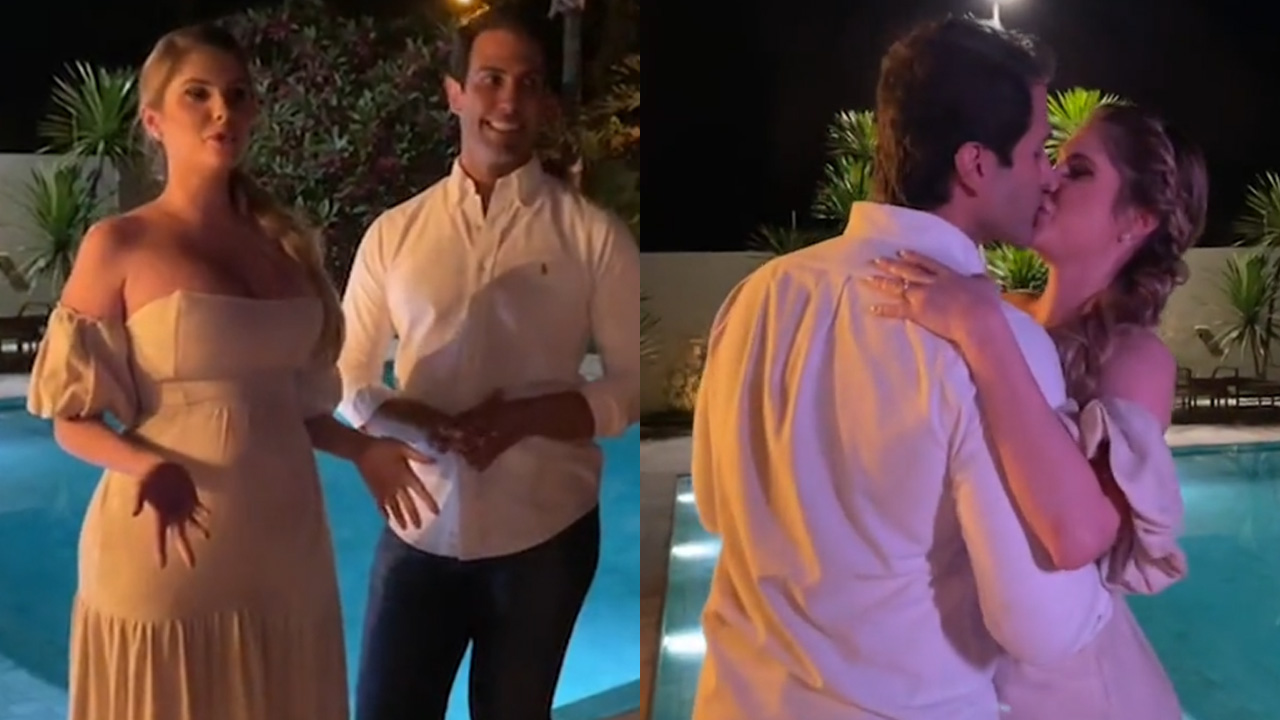 Após luta para engravidar, Bárbara Evans cai no choro em Chá de Revelação: “Virá com muita saúde”