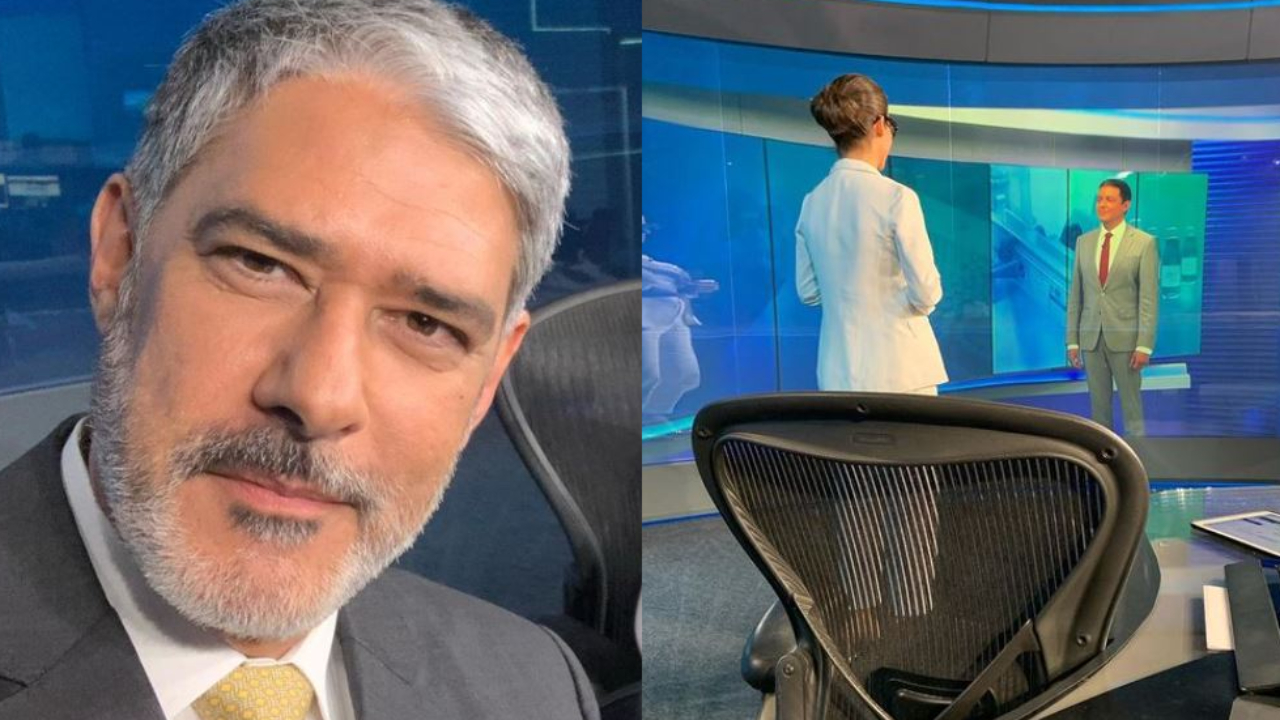 William Bonner faz post ao vivo e exibe os bastidores do ‘Jornal Nacional’: “Isso a Globo não mostra”