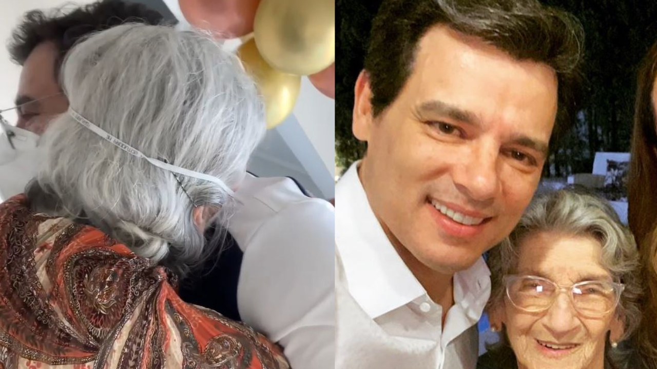 Após dois anos afastados, Celso Portiolli reencontra a mãe e cai no choro ao ganhar abraço especial: “Graças a Deus!”